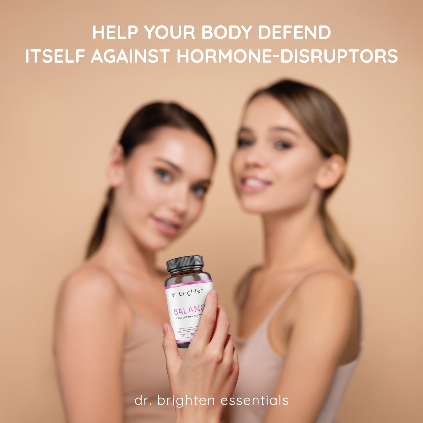 Dr. Brighten Balance - Hormone Balance for Women with Chasteberry and DIM - Targets Hormonal Acne, Period Issues, & PMS - Vegan, Non-GMO