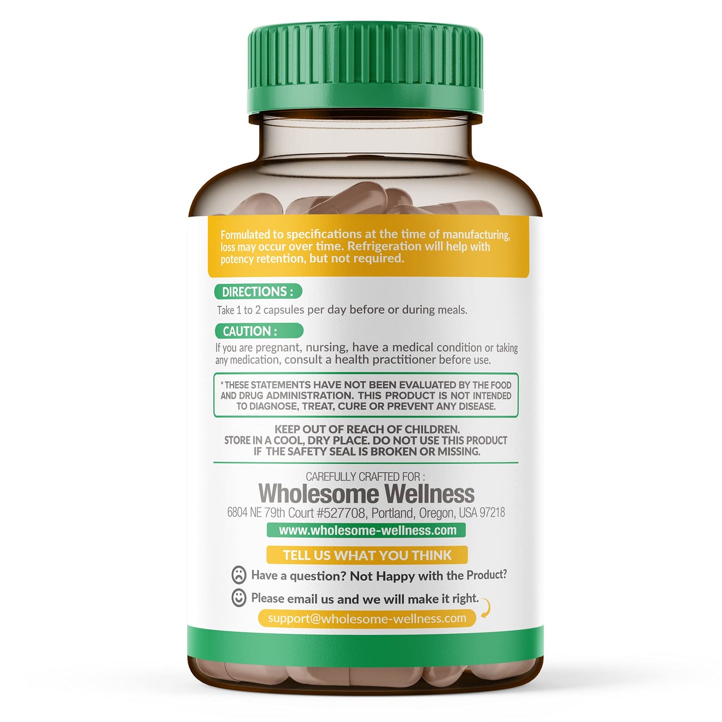 Wholesome Wellness Digestive Enzymes – Probiotics, Prebiotics & Lactose Support