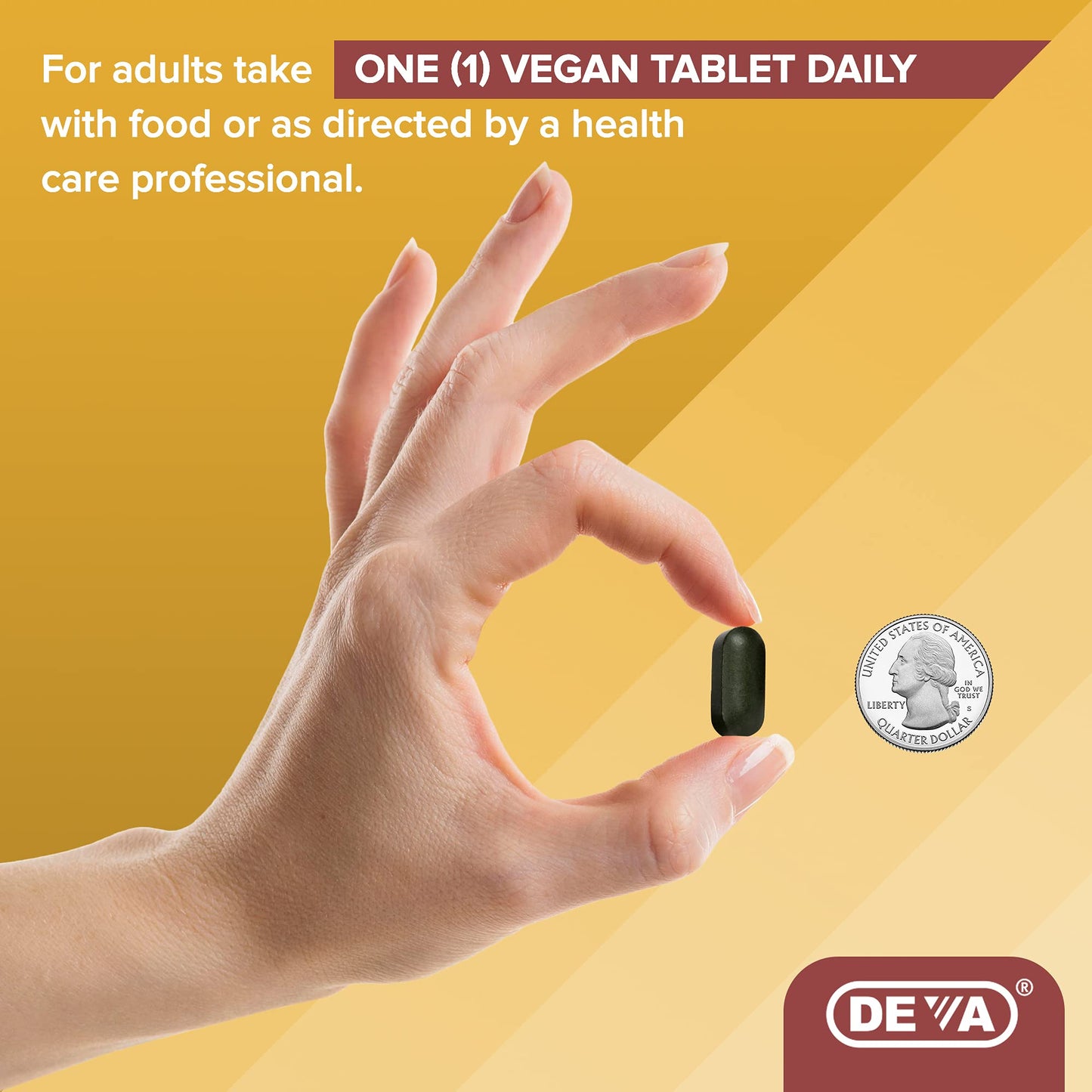 DEVA Vegan Multivitamin & Mineral Supplement with Iron 2-Pack, Spirulina, Chlorella, Ashwagandha, Broccoli & More, 90 Coated Tablets Each