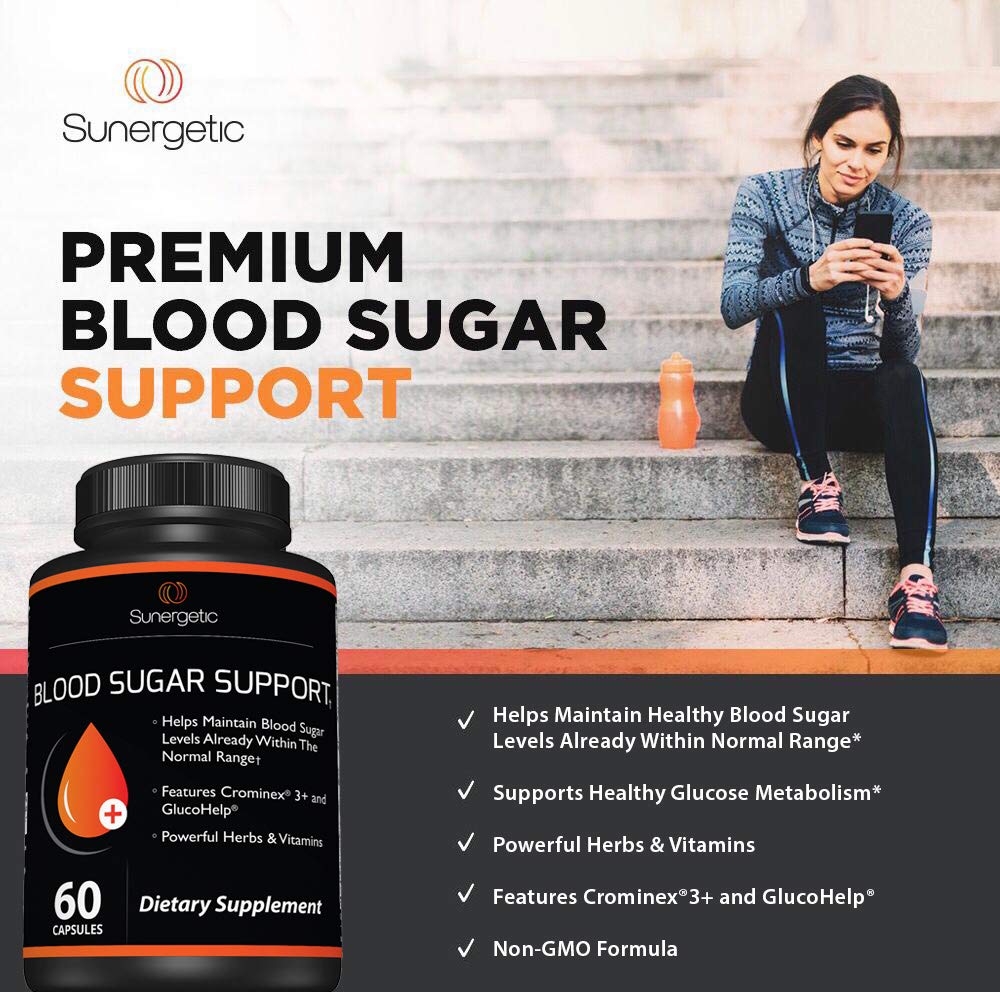 Premium Blood Sugar Support – Cinnamon, ALA, Chromium – 60 Capsules