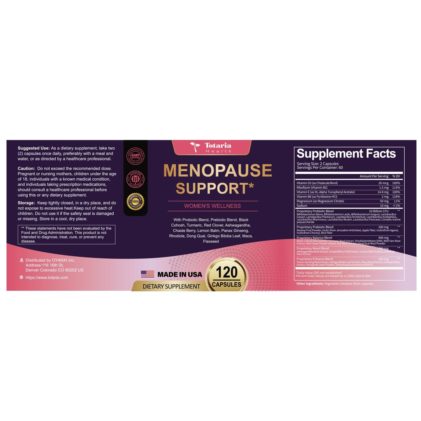 (2 Packs) 40-in-1 Menopause Supplements for Women, Multibenefit & Complete Black Cohosh for Hot Flashes, Night Sweats & Hormone Balance, w/ Probiotics, DIM, Vitex, Dong Quai, Red Clover and More