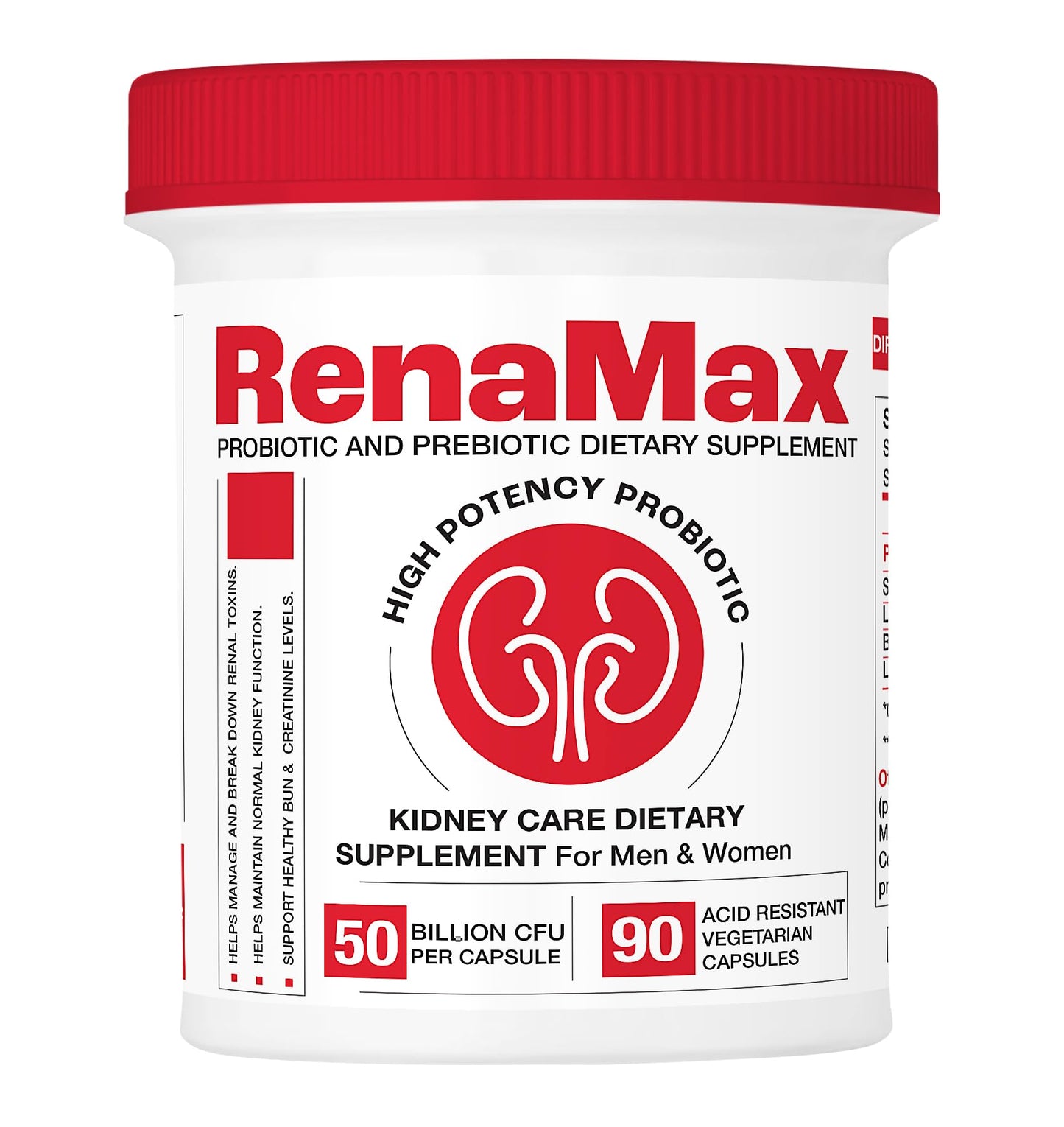 RENAMAX Kidney Restore – Probiotic & Prebiotic Support – 90 Capsules