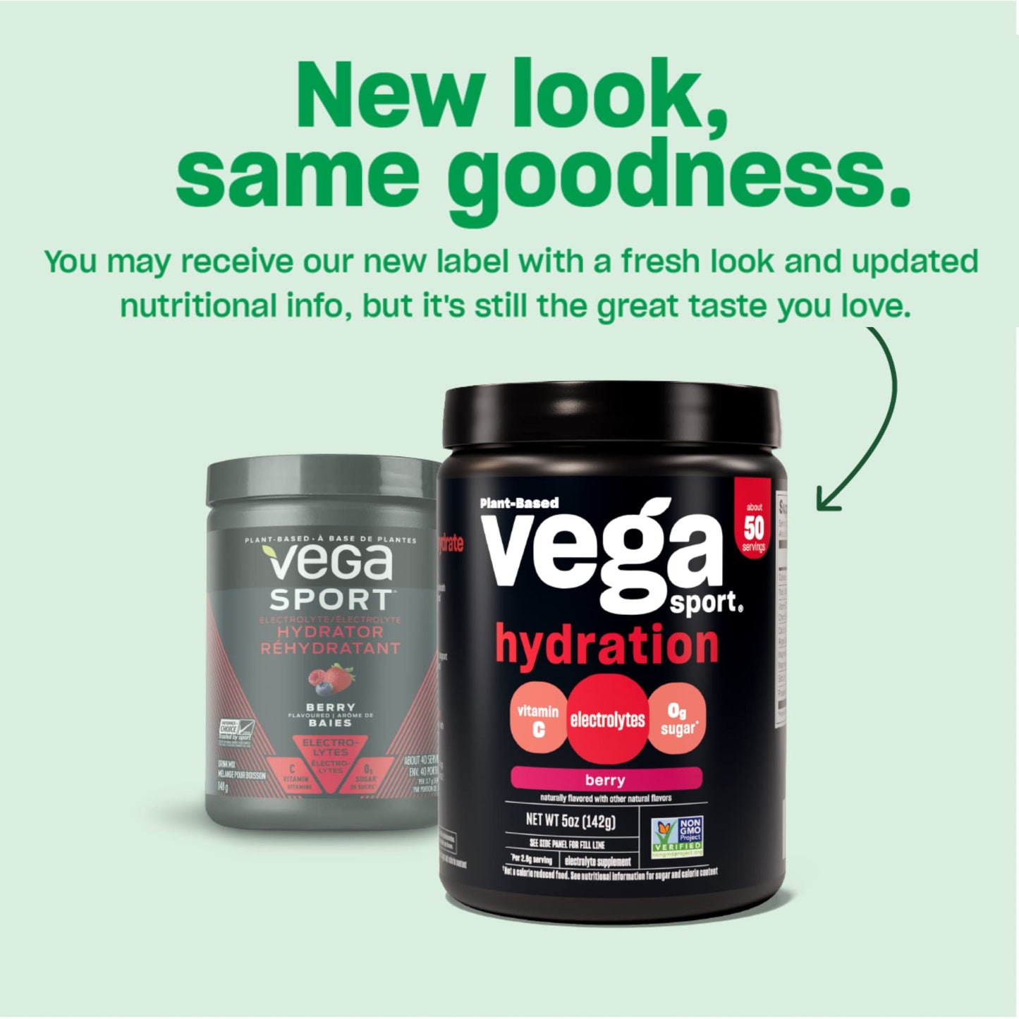 Vega Sport Hydration – Berry Electrolyte Powder, Sugar-Free, Vegan