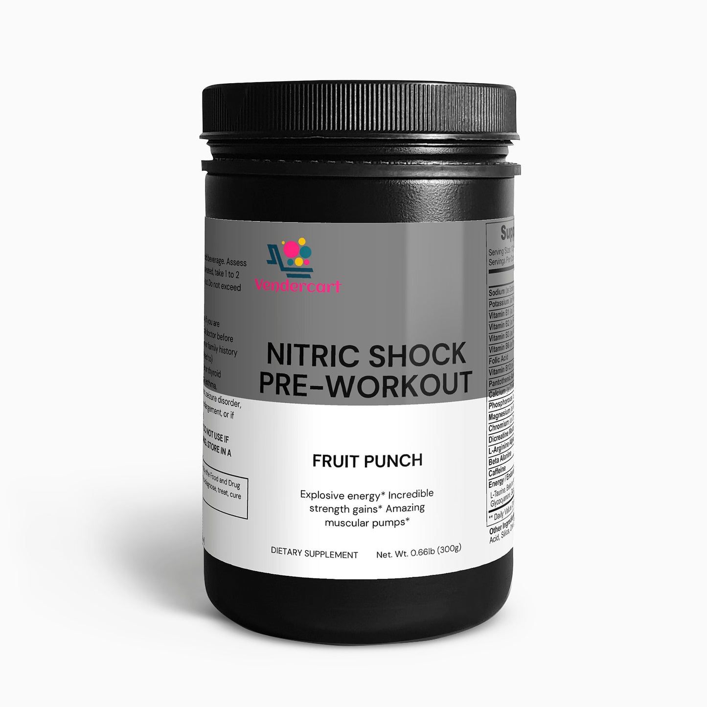 Nitric Shock Pre-Workout – Strength, Endurance & Focus
Powerful nitric oxide booster for gym energy, performance & clarity.