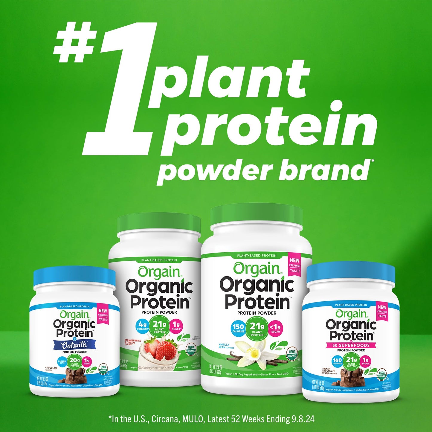 Orgain Vegan Protein + 50 Superfoods – Chocolate Fudge, 21g Protein, 10g Fiber