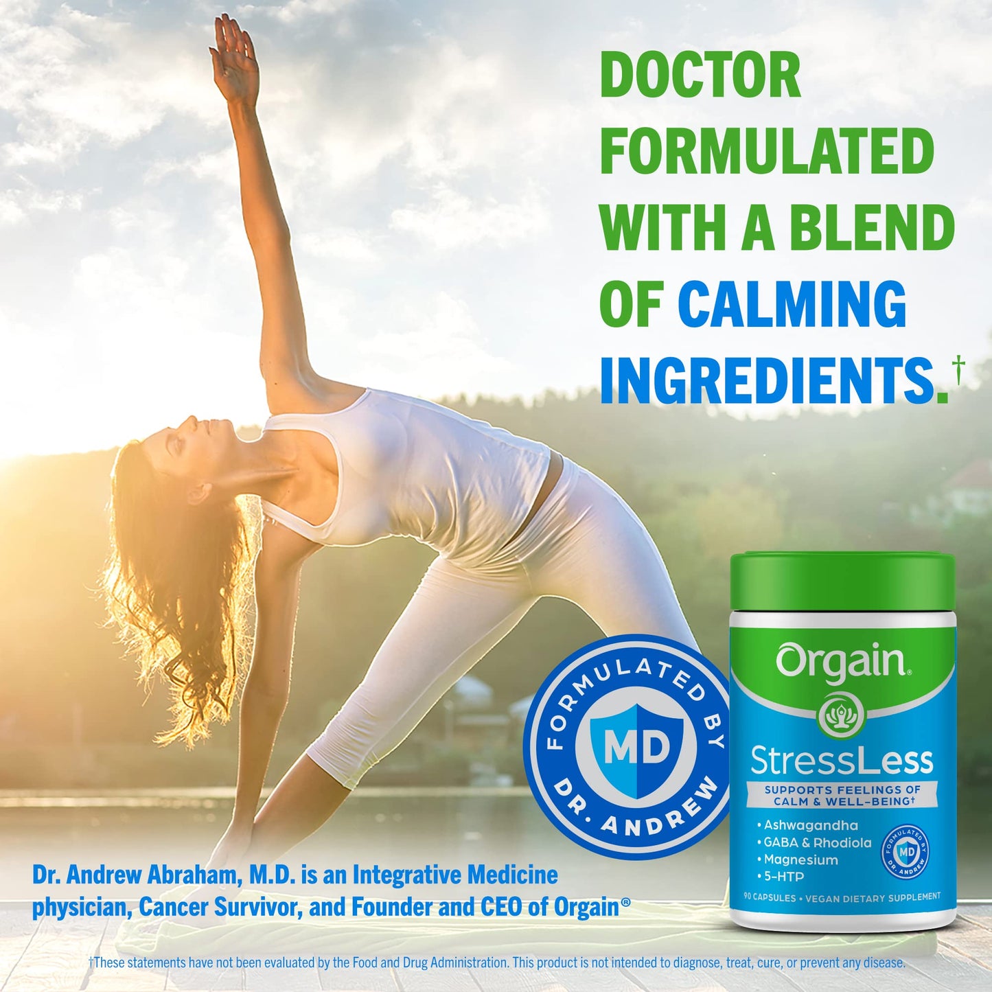 Orgain StressLess – Vegan Stress Relief with GABA, Ashwagandha & Mg