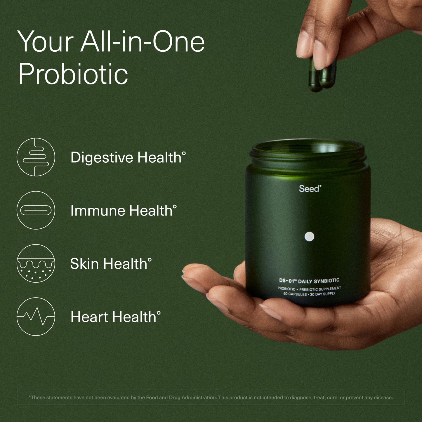 Seed DS-01 Daily Synbiotic – Prebiotic + Probiotic for Gut & Immune Health