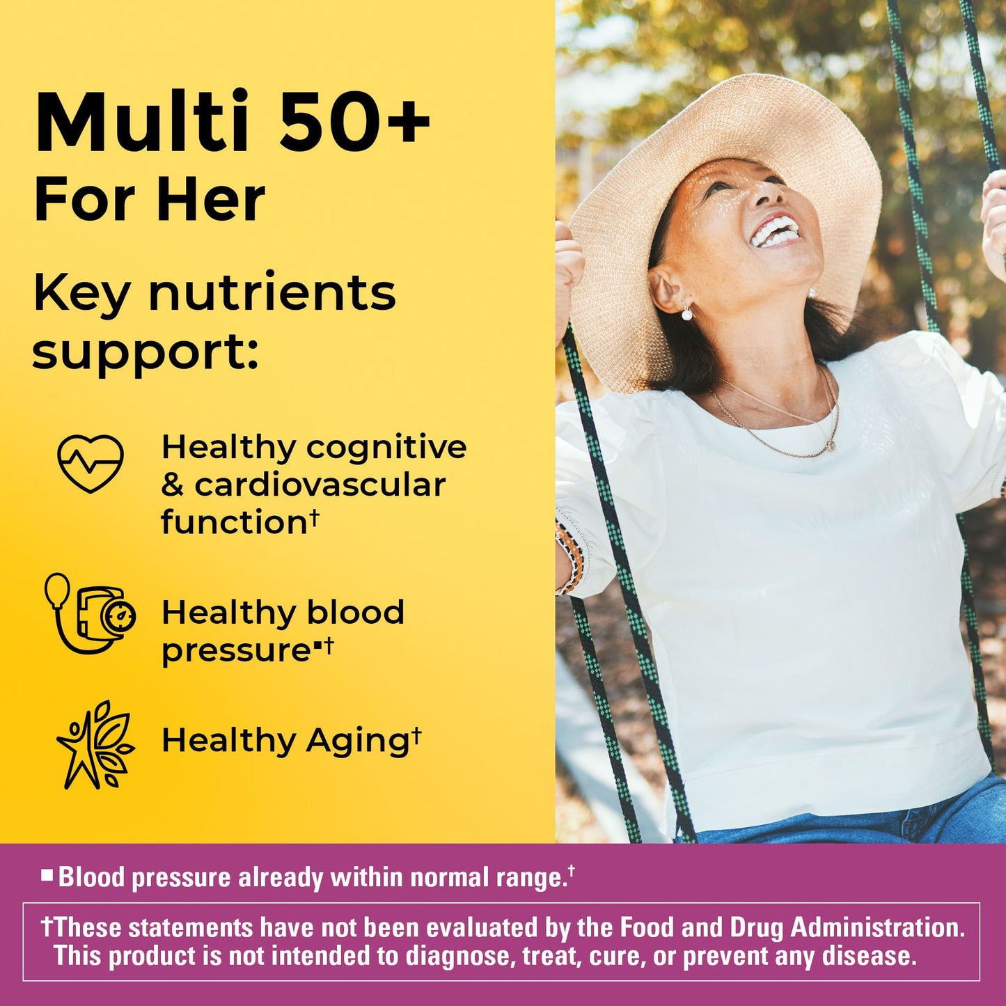Nature Made Multivitamin for Her 50+ – Daily Women’s Health Support 90 Ct