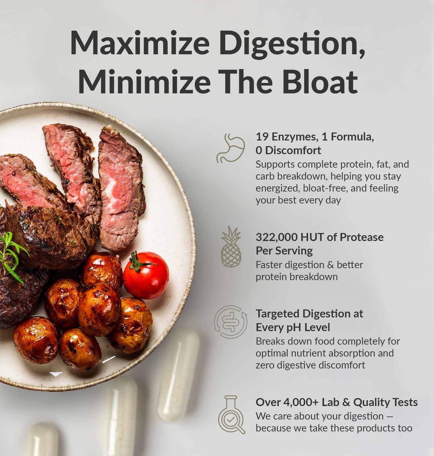 BIOptimizers MassZymes – Digestive Enzymes for Bloating & Gut Support