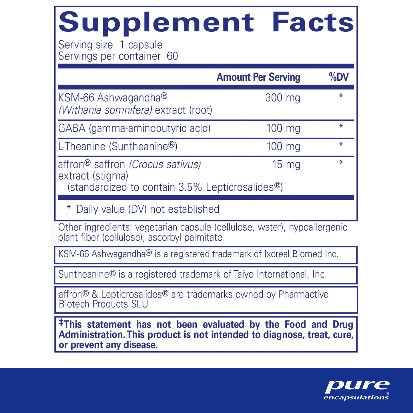 Pure Encapsulations Daily Calm – Vegan Stress & Sleep Support