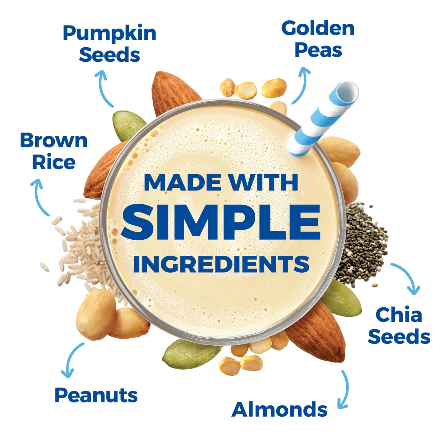 Orgain Simple Vegan Protein – Vanilla, 20g, Clean Ingredients, 1.25 lb