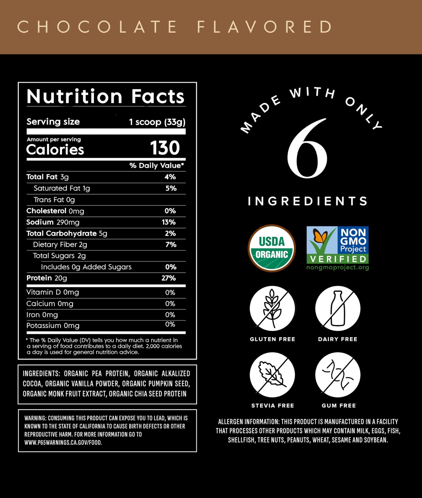 Truvani Vegan Pea Protein Powder | Chocolate | 20g Organic Plant Based Protein | 18 Servings | Keto | Gluten & Dairy Free | Low Carb | No Added Sugar