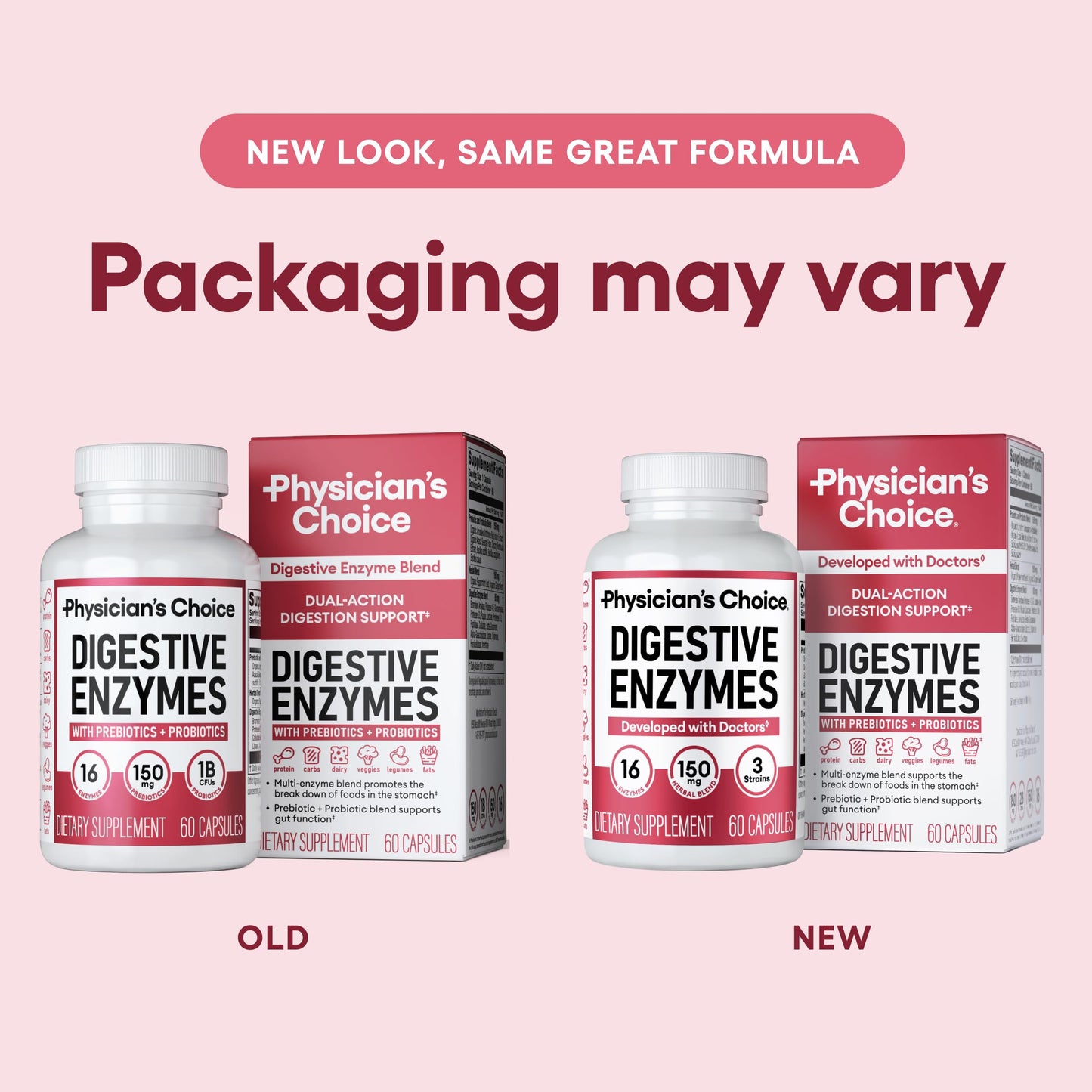 Physician's CHOICE Digestive Enzymes – Gut Health, Bloating & Probiotic Support
