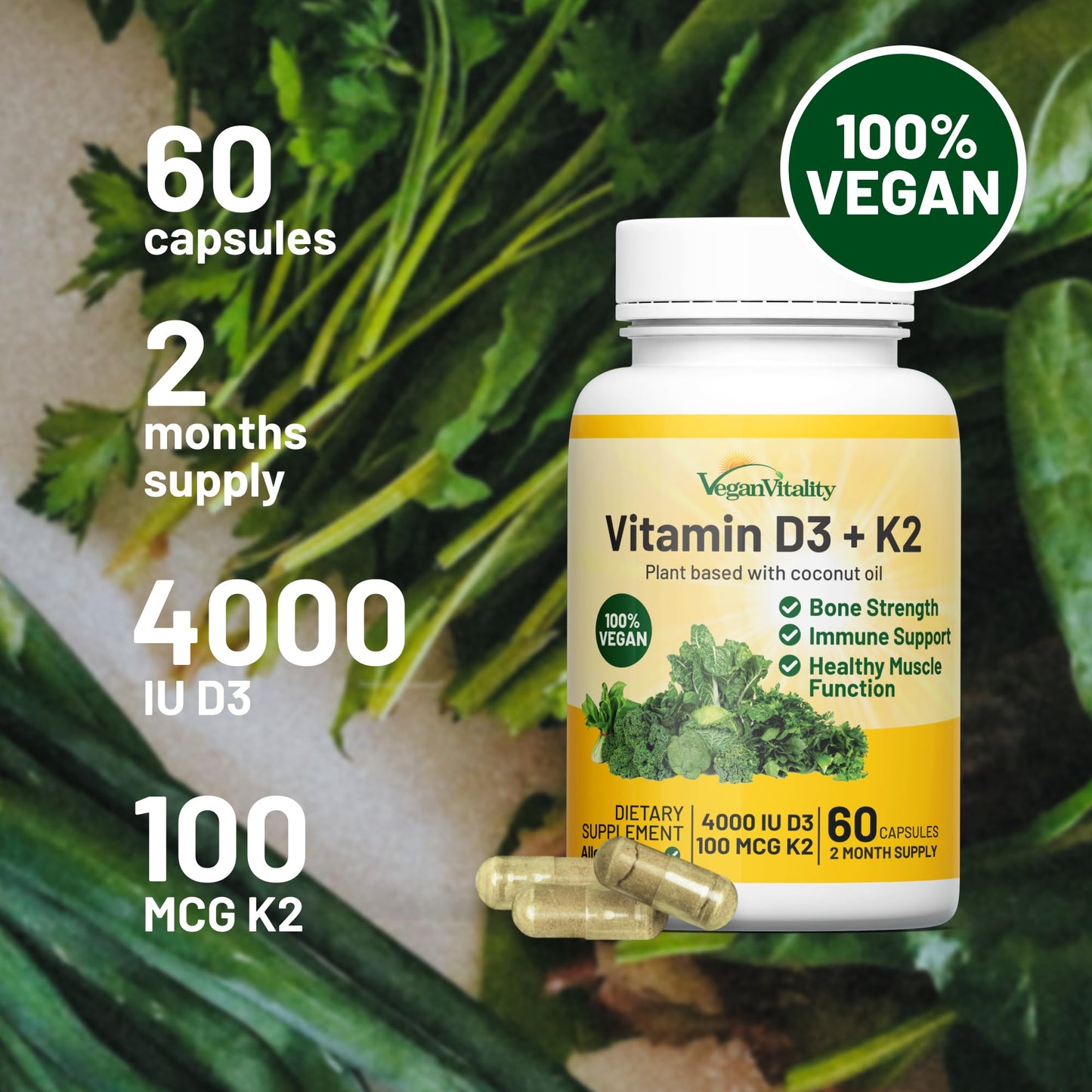Vegan Vitality Skin & Brain Bundle – Collagen, Omega-3, Lion’s Mane, D3