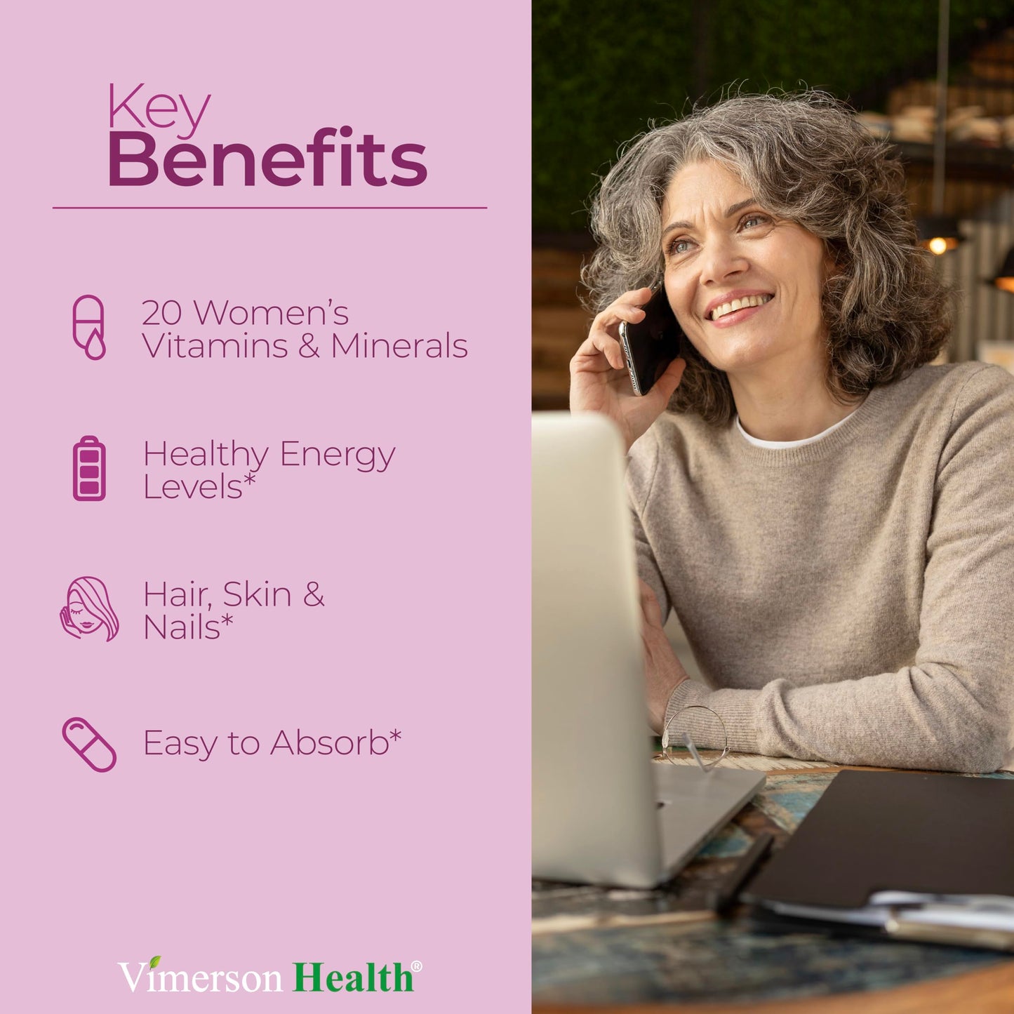 Women’s Daily Multivitamin – Energy, Hair, Focus & Health – 60 Caps
