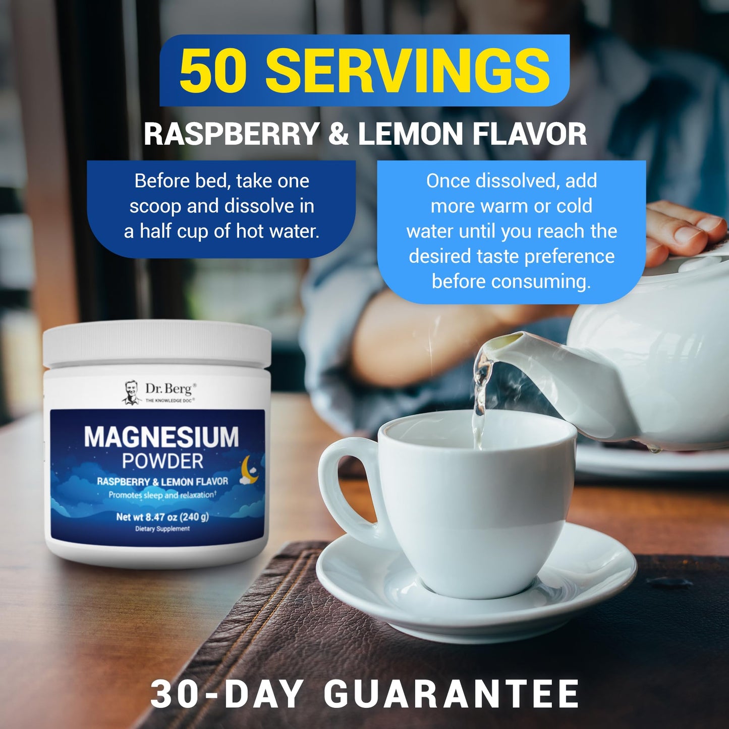 Dr. Berg Magnesium Glycinate Powder – Sleep & Stress Support 50ct