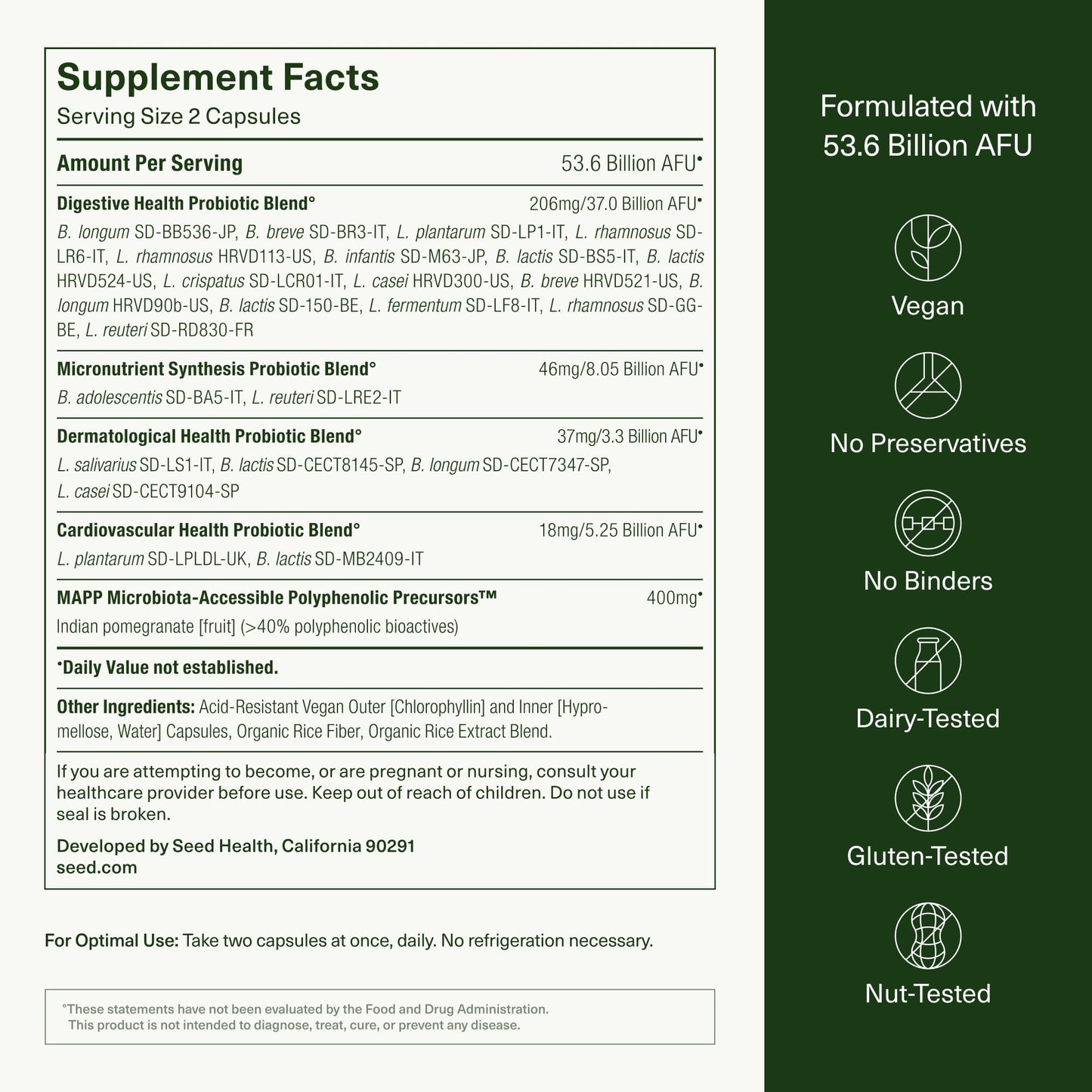 Seed DS-01 Daily Synbiotic – Prebiotic + Probiotic for Gut & Immune Health