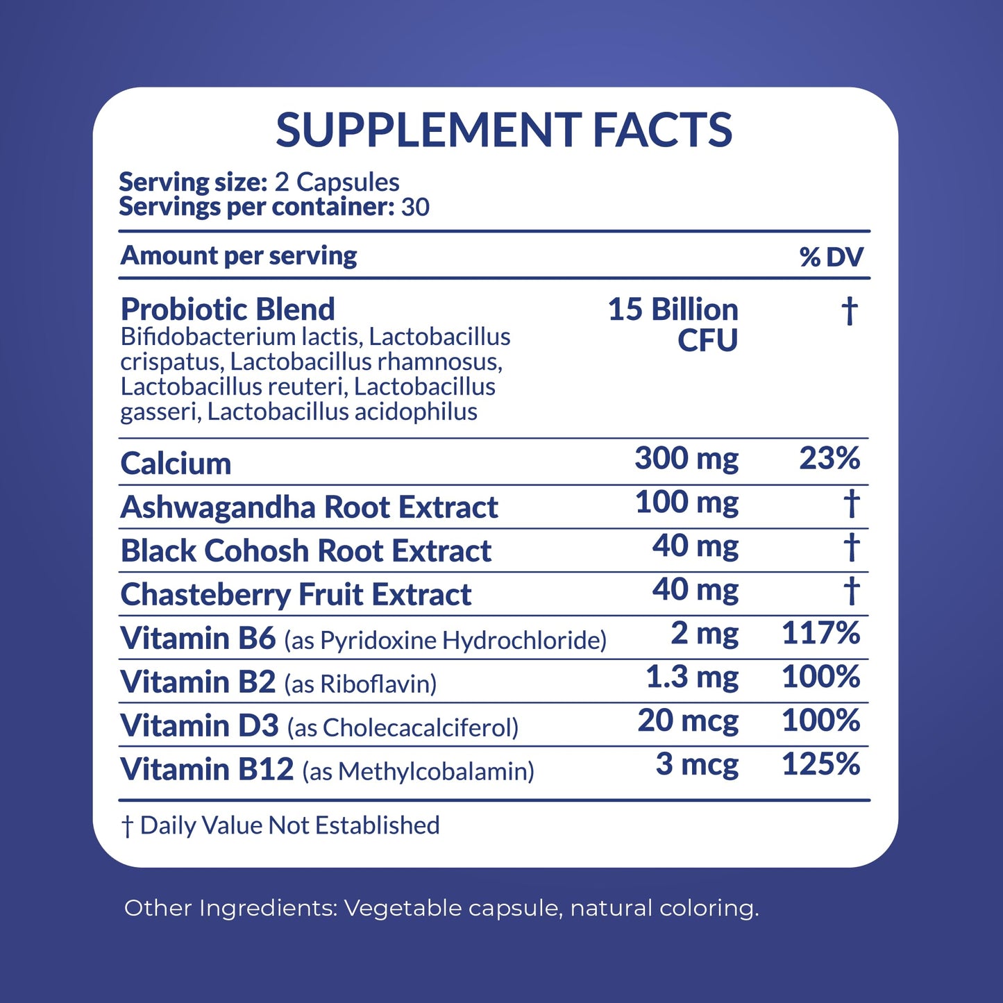 Natural Menopause Supplements for Women - Perimenopause Supplements for Hormonal Balance, Bloating & Mood Swings | Hot Flashes Menopause Relief w/Probiotics & Prebiotics, Black Cohosh & Chasteberry