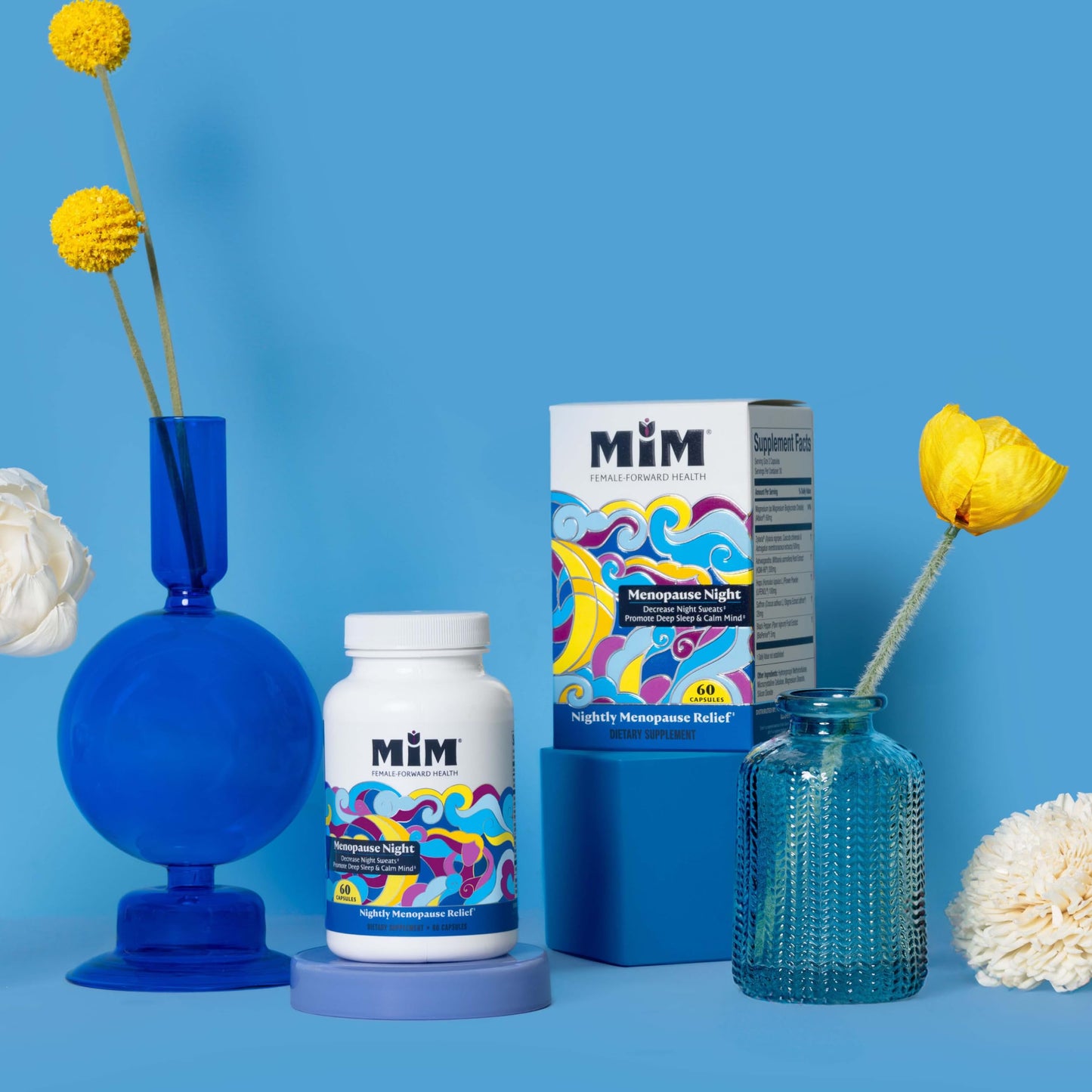 MiM Menopause Night Relief for Women: Powerful, Hormone-Free Relief for Night Sweats, Trouble Sleeping, Deep Sleep, No Melatonin