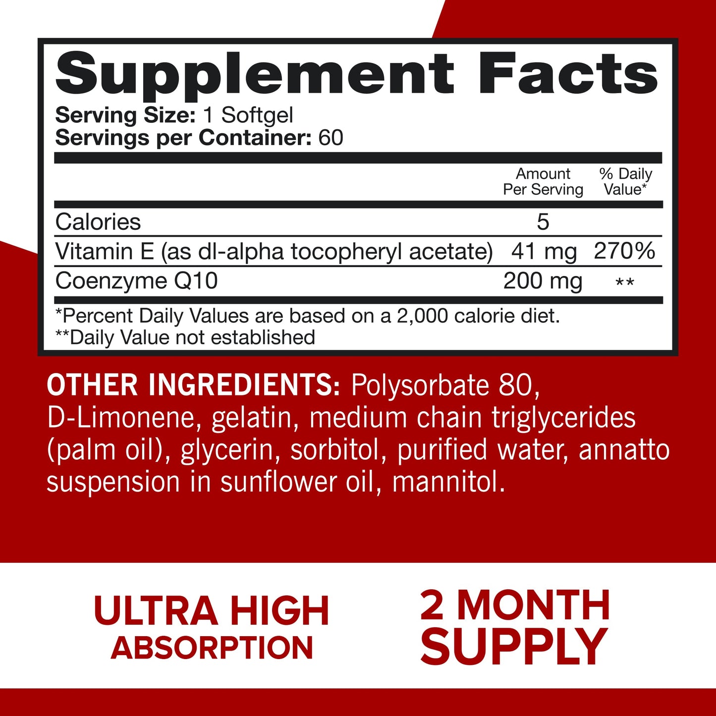 Qunol CoQ10 200mg Softgels – Heart, Vascular & Energy Support – 60 Ct