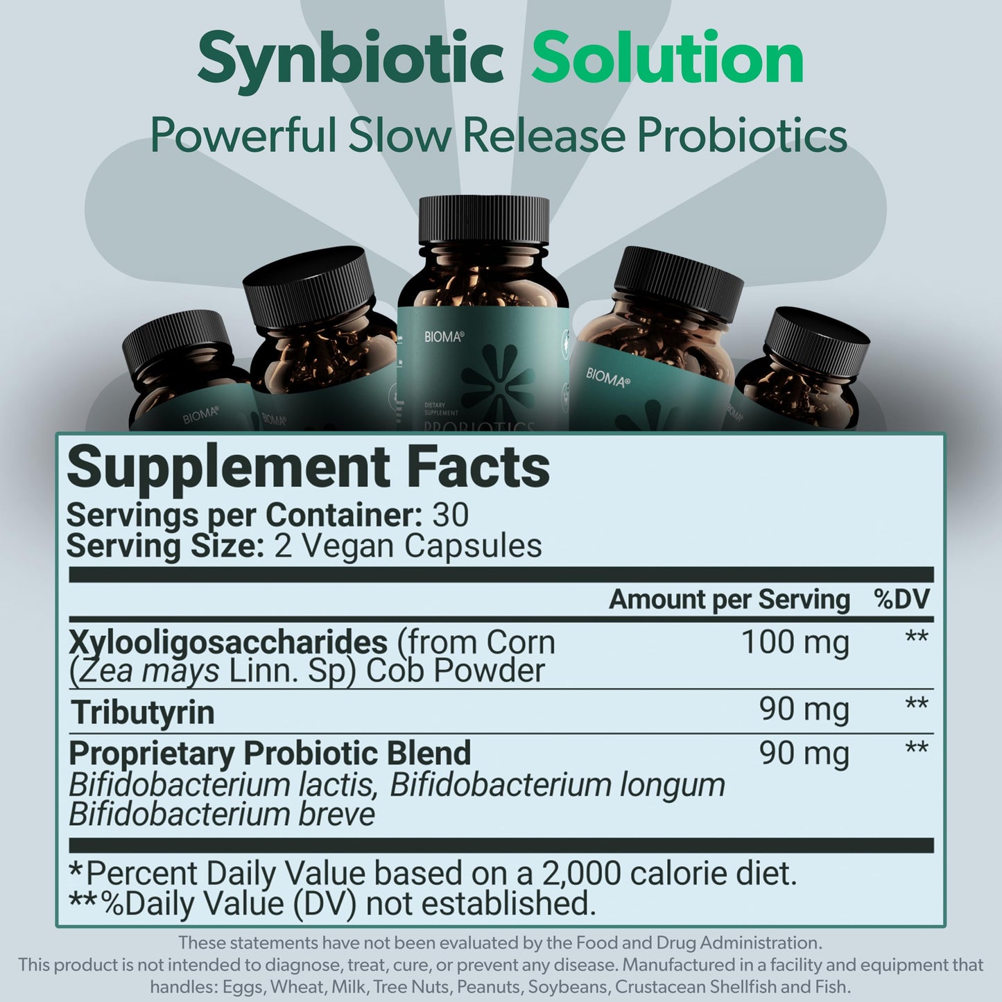 BIOMA Probiotics – 3-in-1 Synbiotic for Gut, Digestive & Weight Support