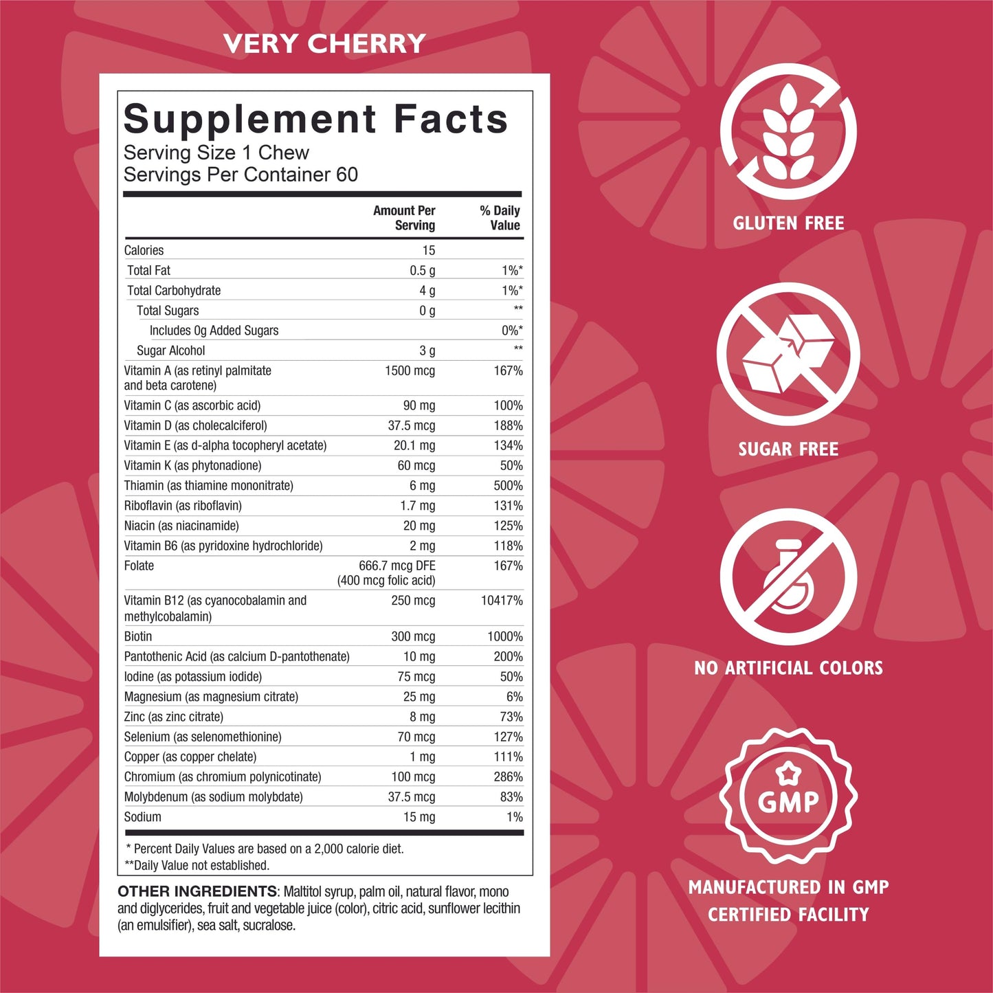 Celebrate Vitamins Bariatric Multivitamin Soft Chews - Essential Vitamins & Minerals, Sugar & Gluten Free - Gastric Bypass & Sleeve Gastrectomy Supplement - Strawberry/Orange/Cherry (180ct)