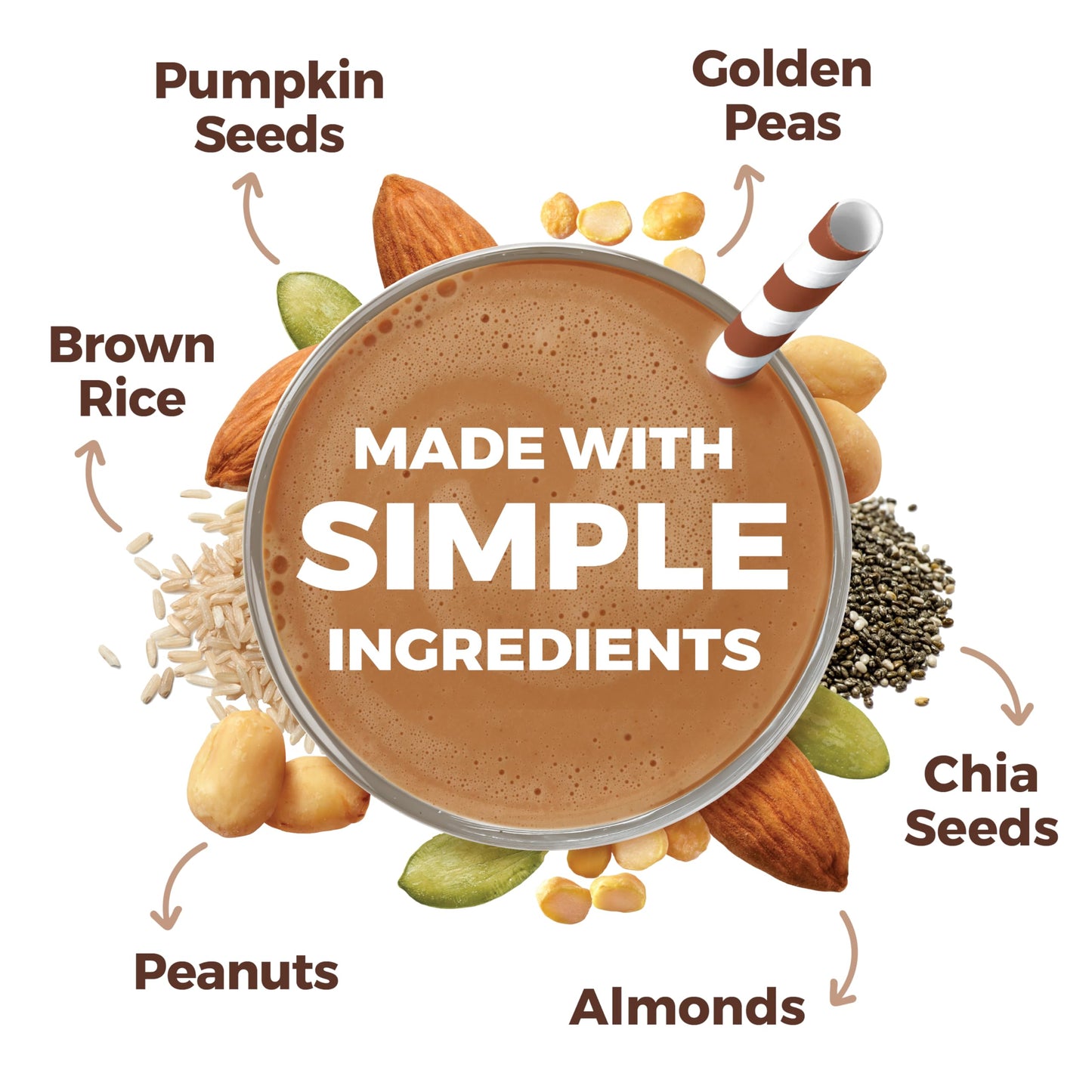 Orgain Simple Vegan Protein – Chocolate, 20g, Clean, 1.25 lb