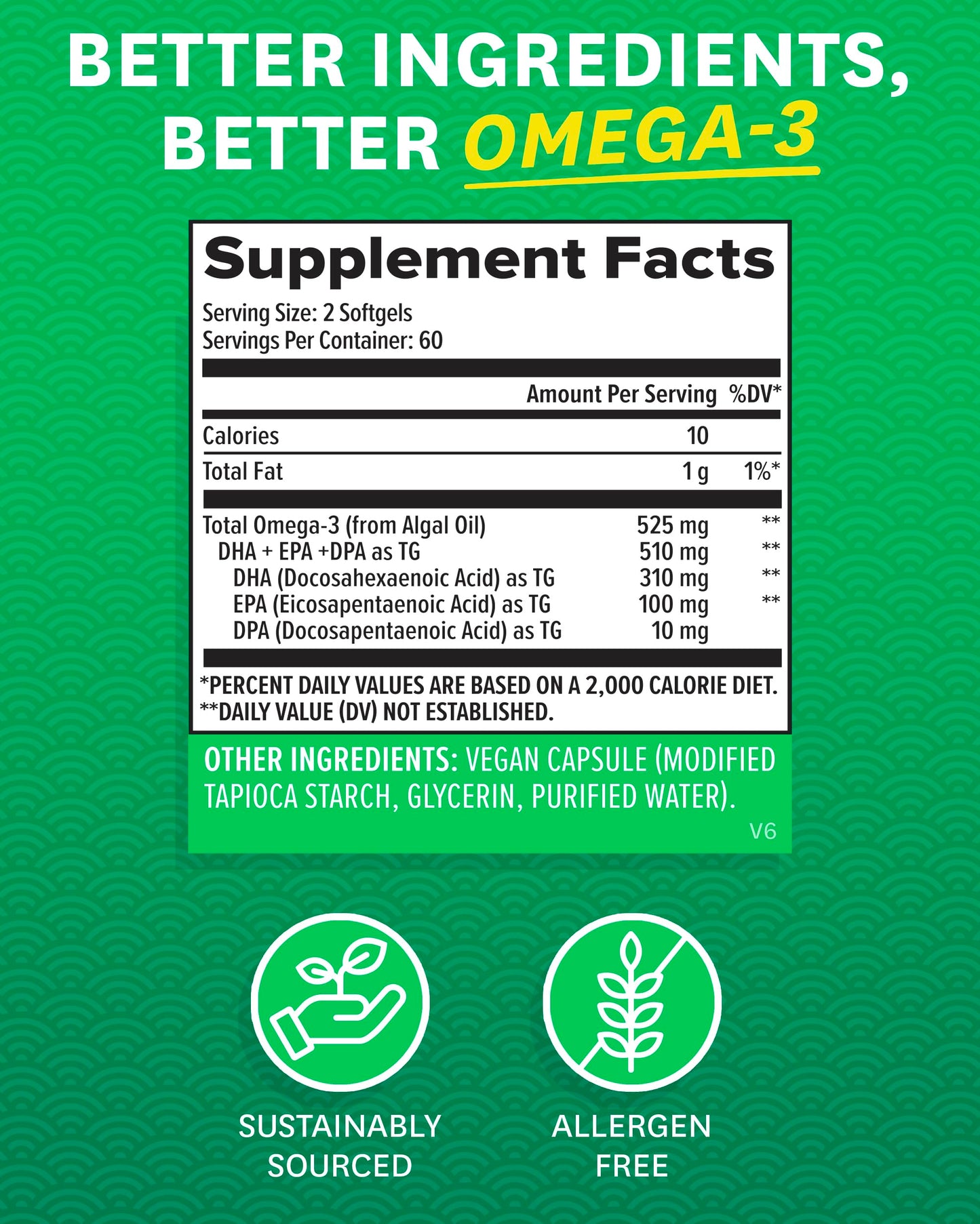 Zenwise Vegan Omega-3 – Algae Oil DHA & EPA, Heart & Joint Support, 120 Ct