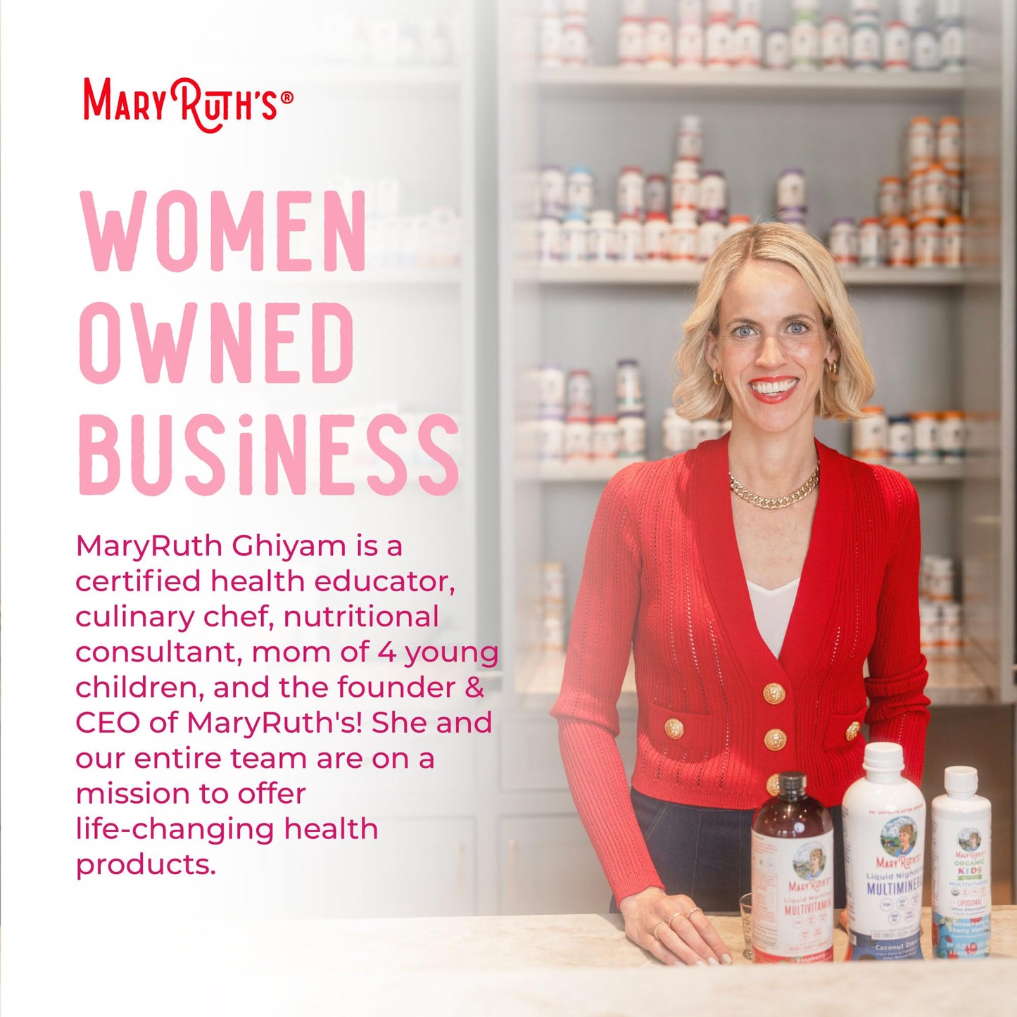 MaryRuth Women’s Multivitamin Gummies – Vegan, Sugar-Free, 60 Ct