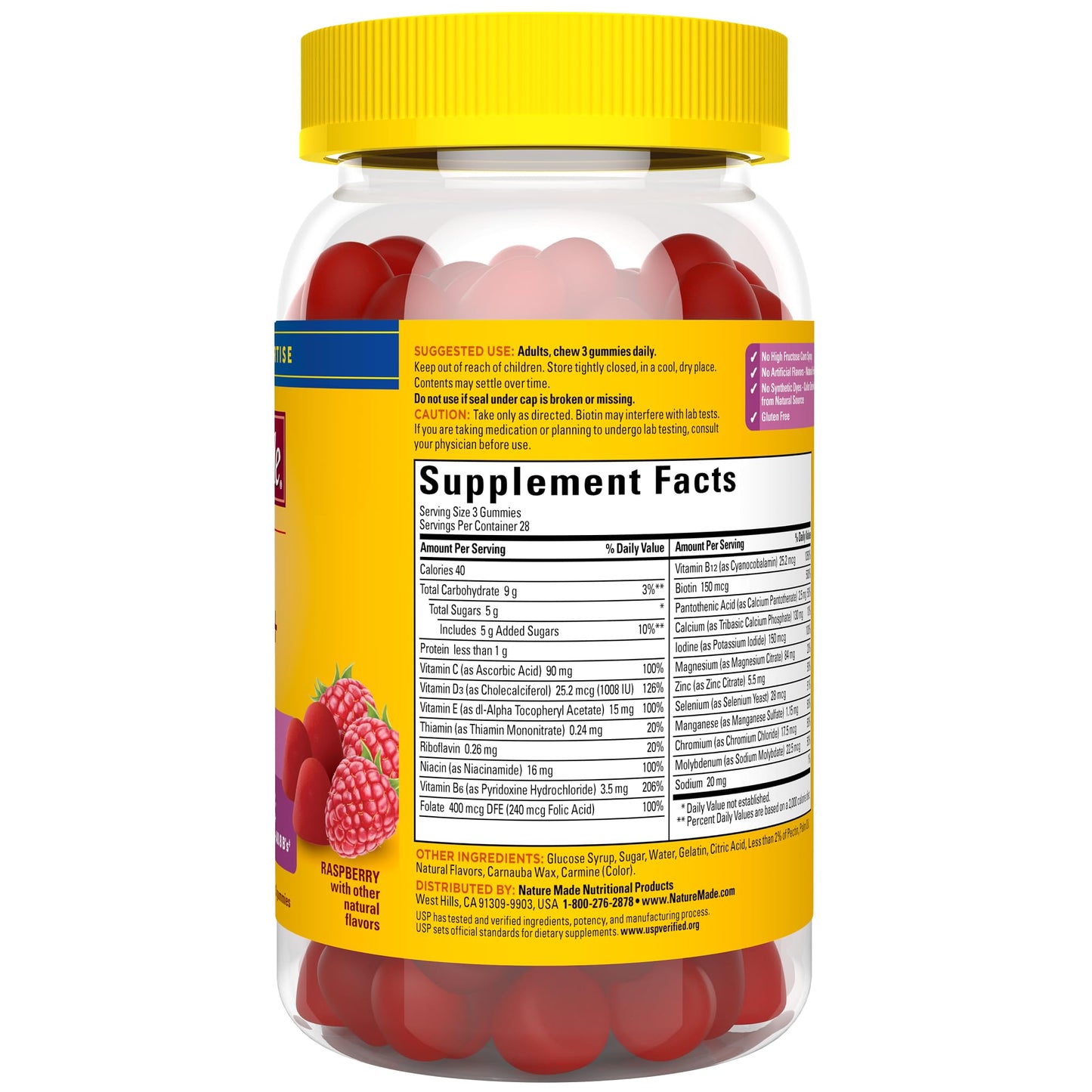 Nature Made Women’s 50+ Gummies – B Vitamins, Calcium & Magnesium Support