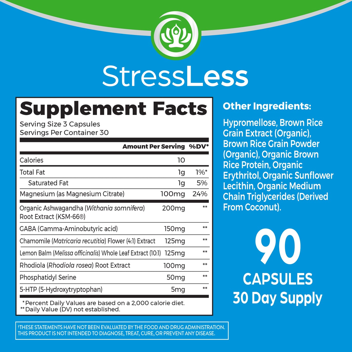 Orgain StressLess – Vegan Stress Relief with GABA, Ashwagandha & Mg