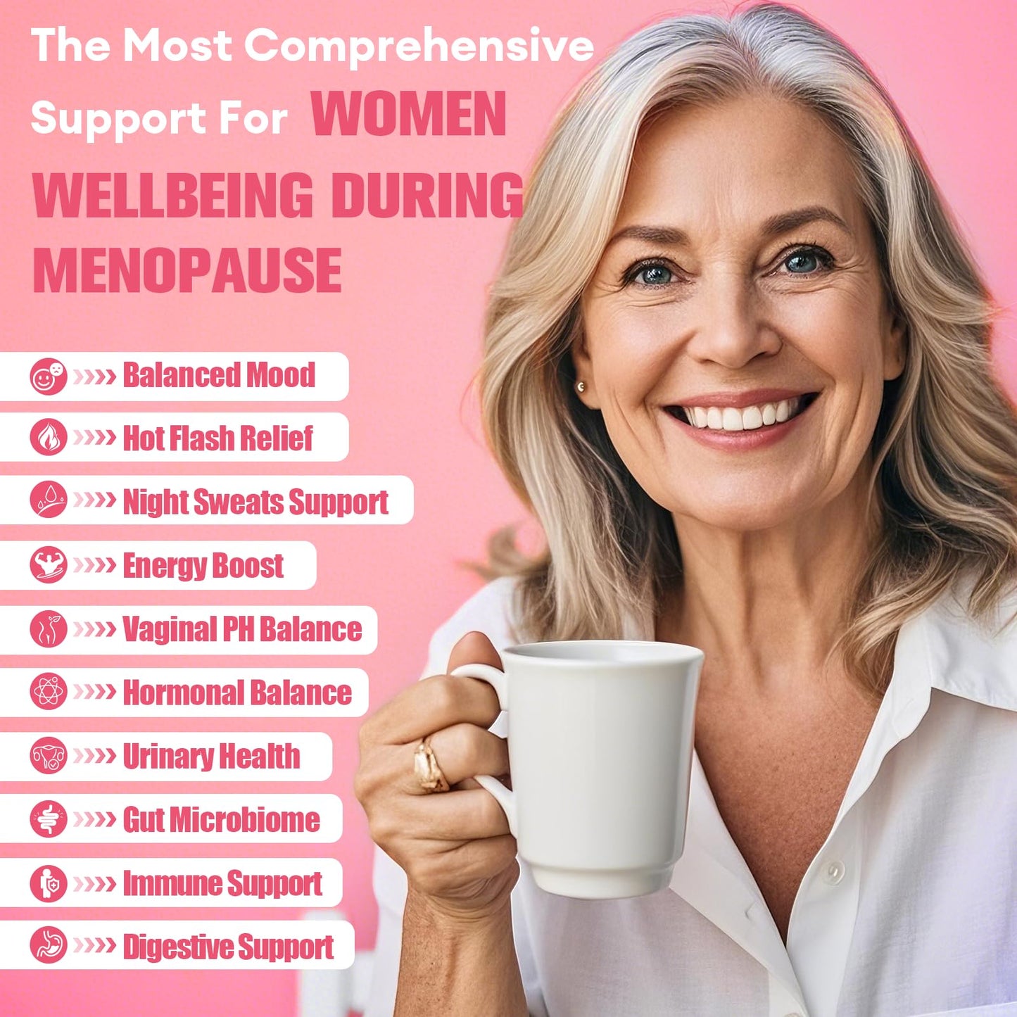 Vegan 40-in-1 Menopause Support Capsules for Women – Hot Flash Relief and Hormone Balance