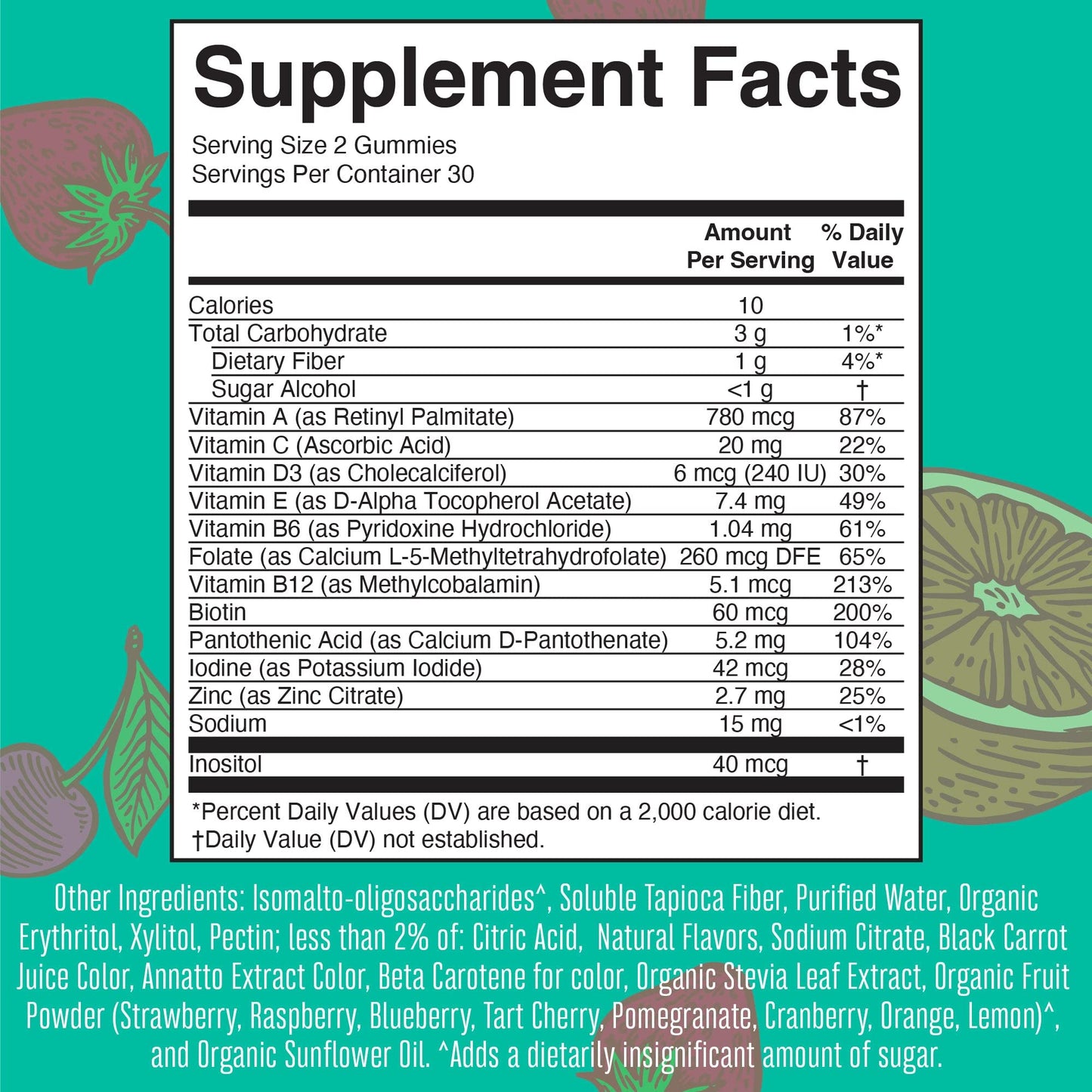 MaryRuth Teen Multivitamin Gummies – Vegan, Sugar Free, 60 Count