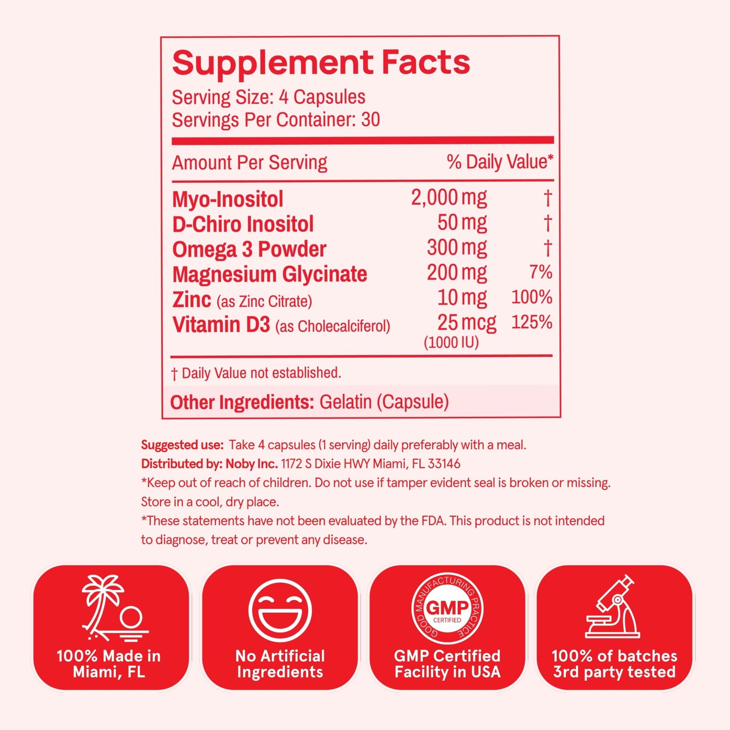 Peach Perfect Inositol Multivitamin for Women - Hormone & Mood Support