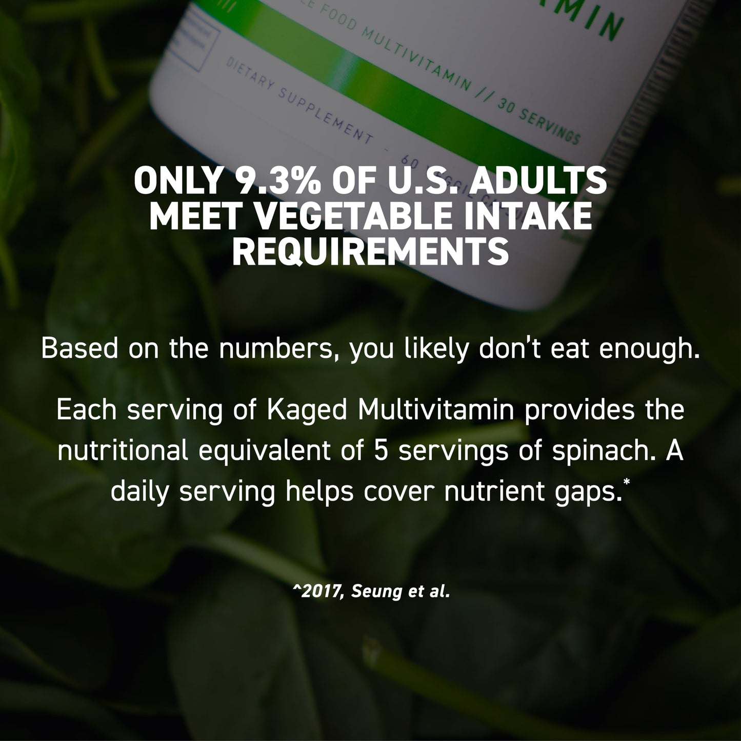 Kaged Whole Food Multivitamin – Organic Plant-Based Vegan, 60 Servings