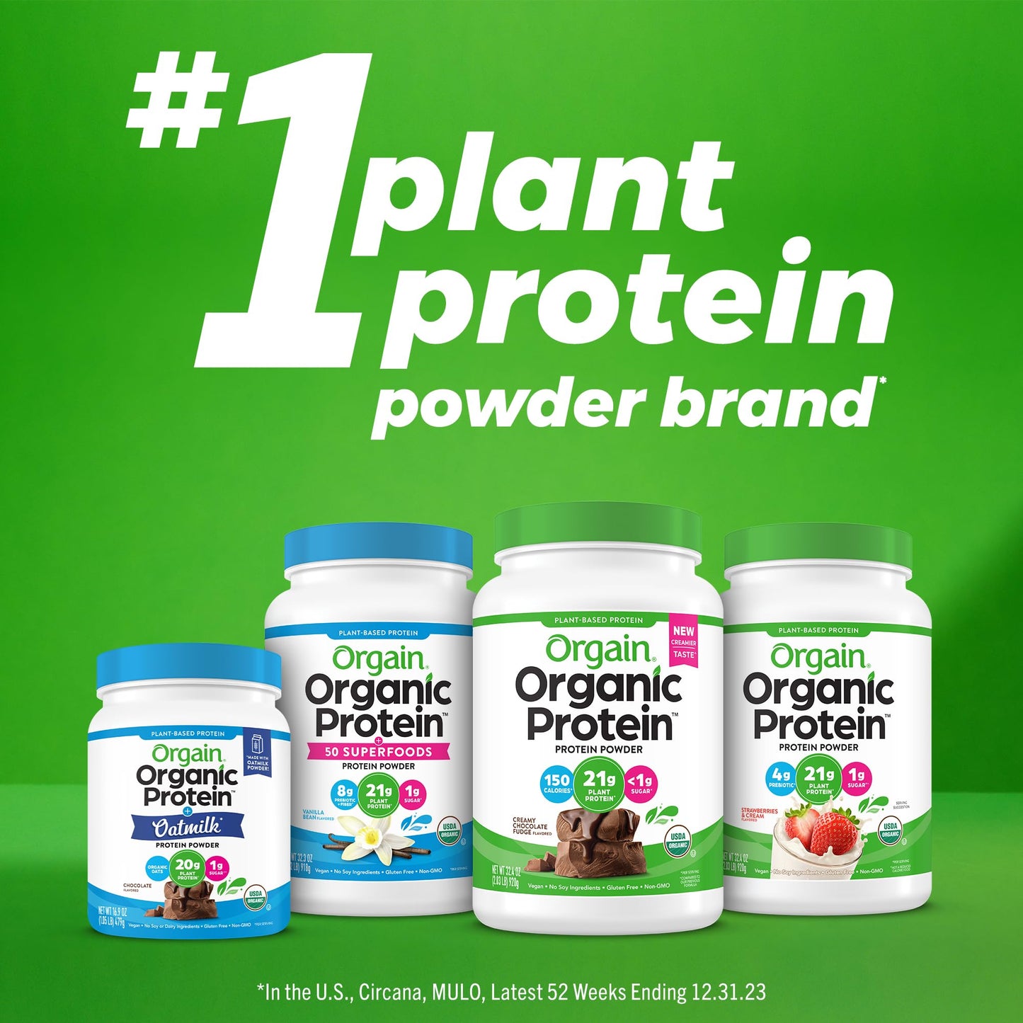 Orgain Vegan Protein Powder – Cookies 'n Cream, 21g Plant Protein