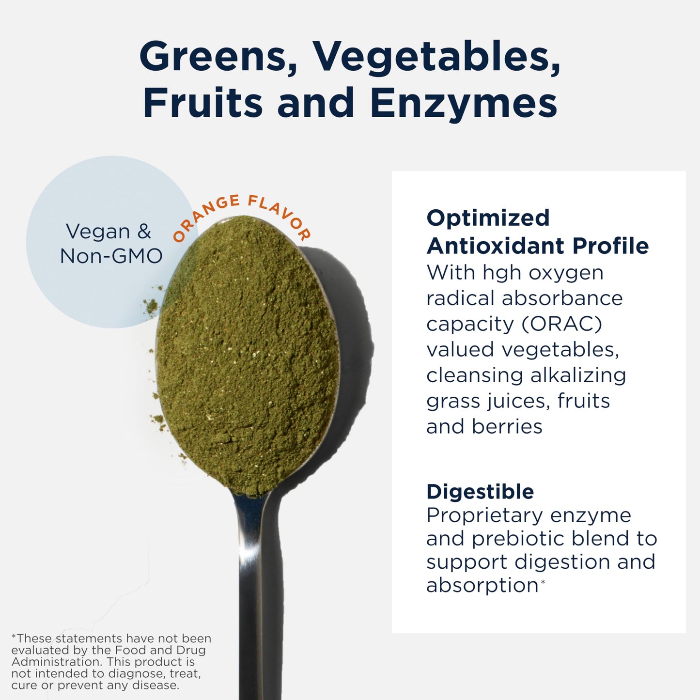EssentiaGreens Vegan Greens Powder – Spirulina, Kale, Berries, 28 Servings