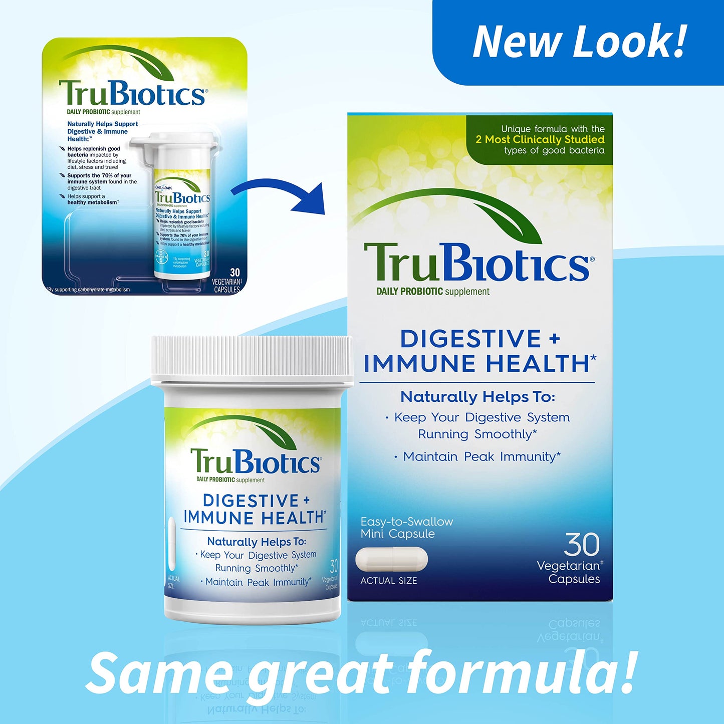 TruBiotics Probiotics – Digestive, Immune, Gas & Bloat Relief Support