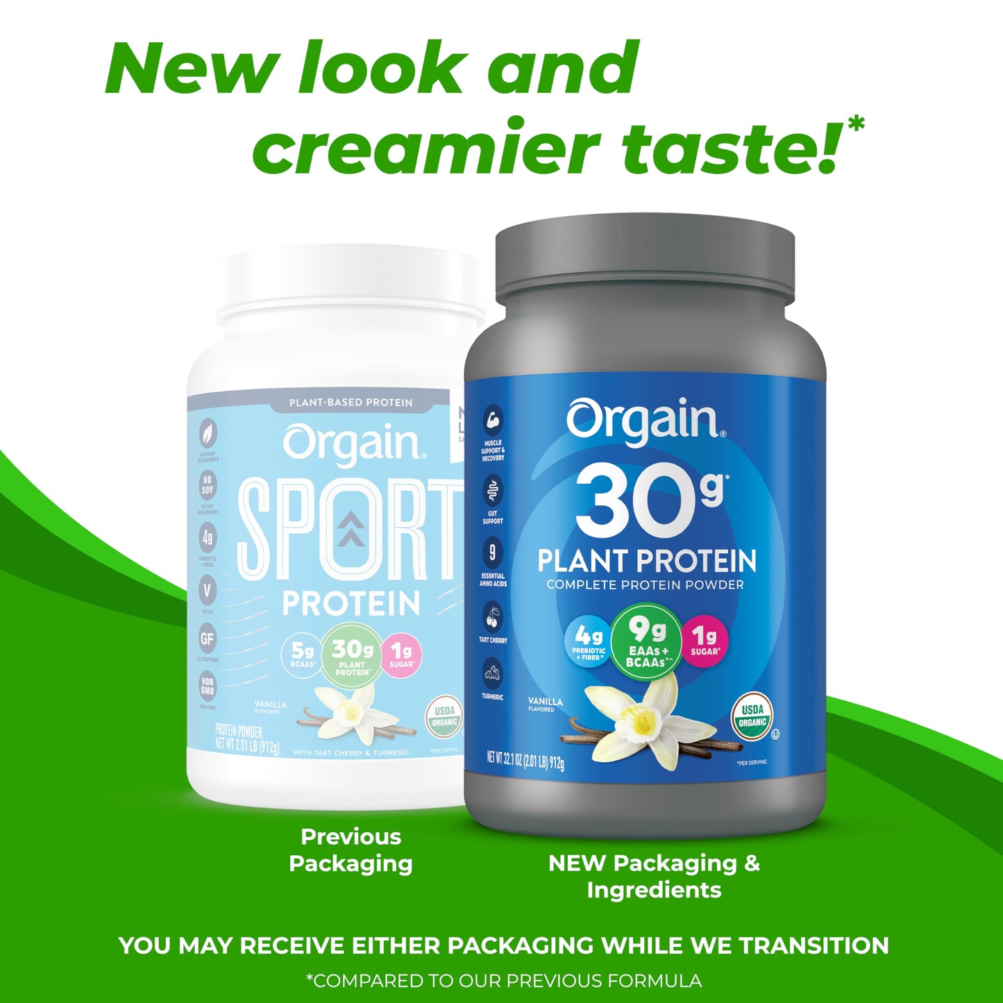 Orgain Vegan Protein – 30g Vanilla, BCAAs, Fiber, 1g Sugar, Workout Support