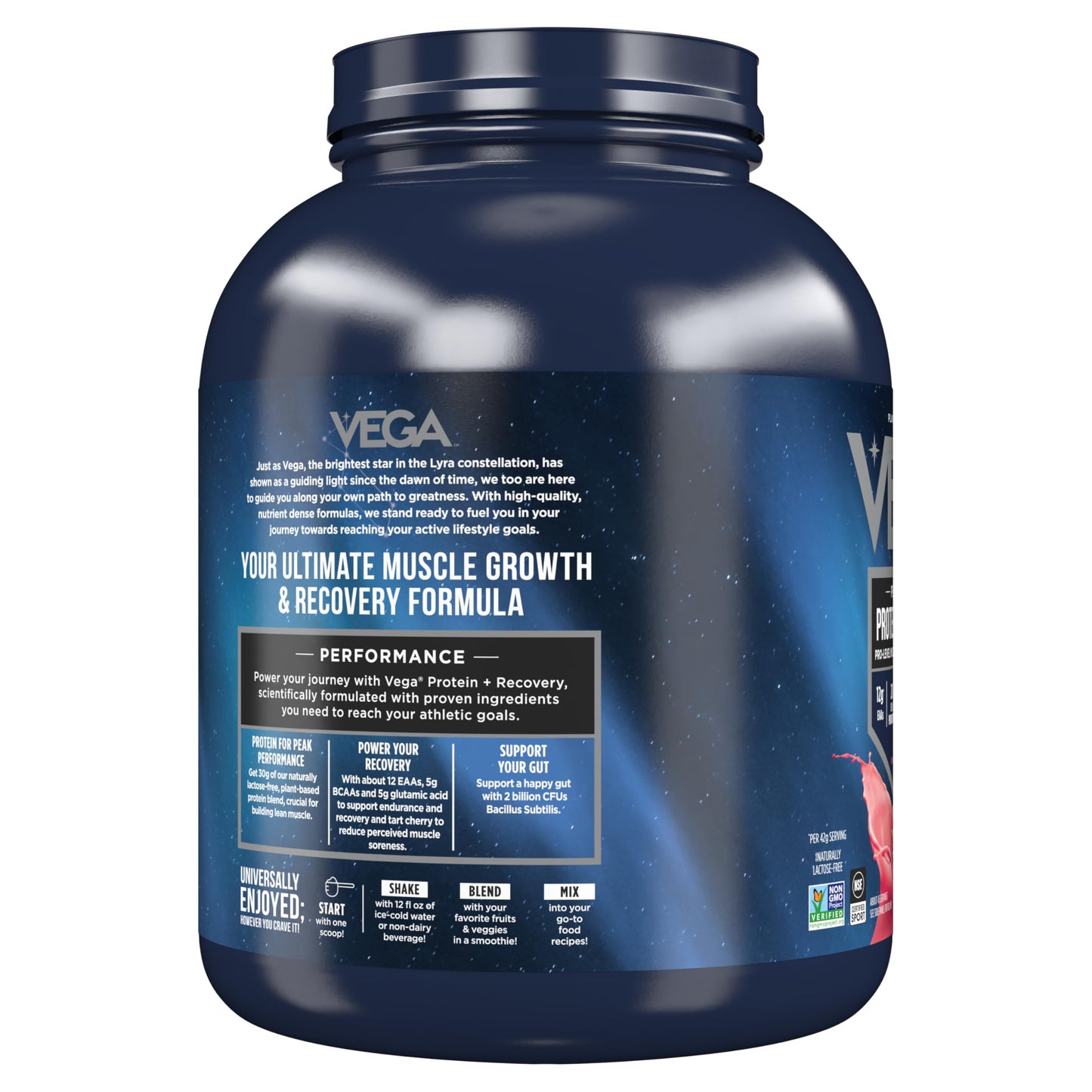 Vega Sport Protein – Berry, Vegan Plant-Based, NSF Certified, 4 lb
