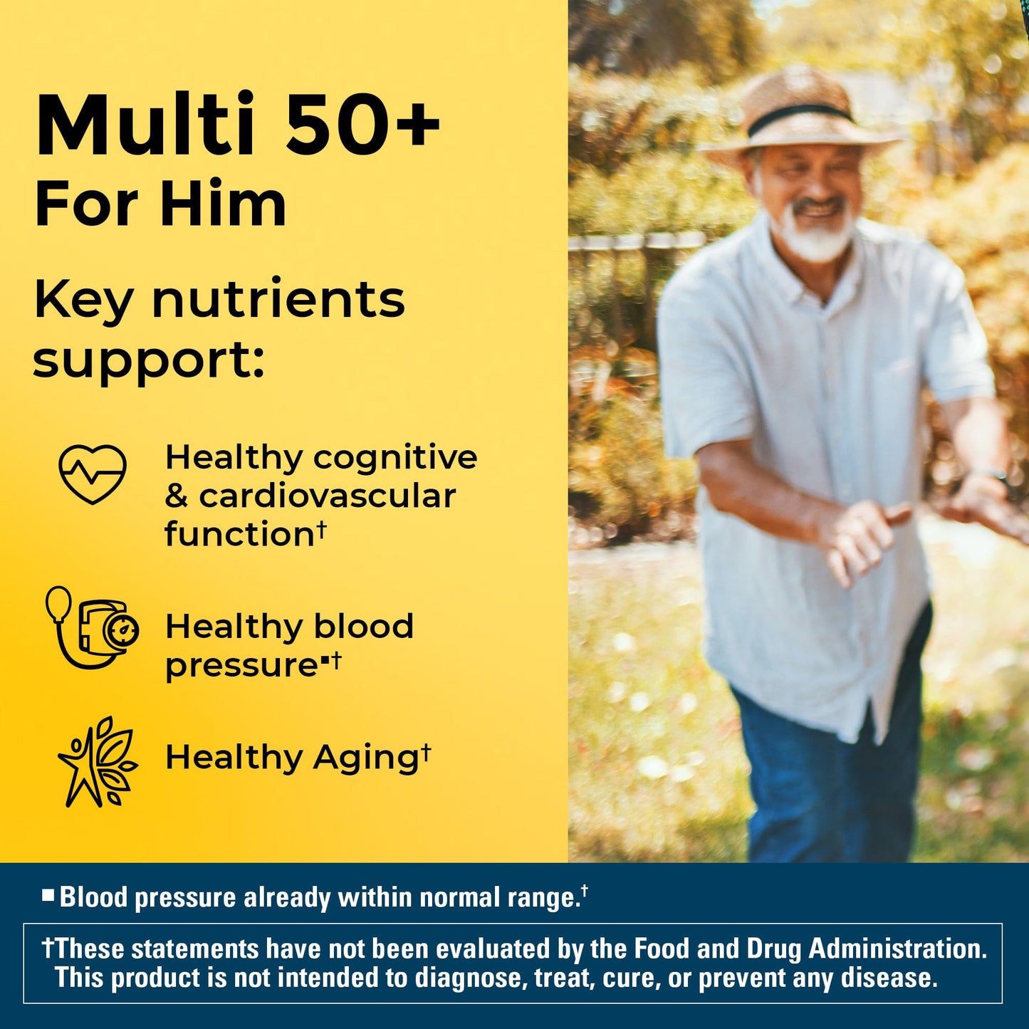 Nature Made Multivitamin for Him 50+ – Heart, Brain & Immune Support 90 Ct