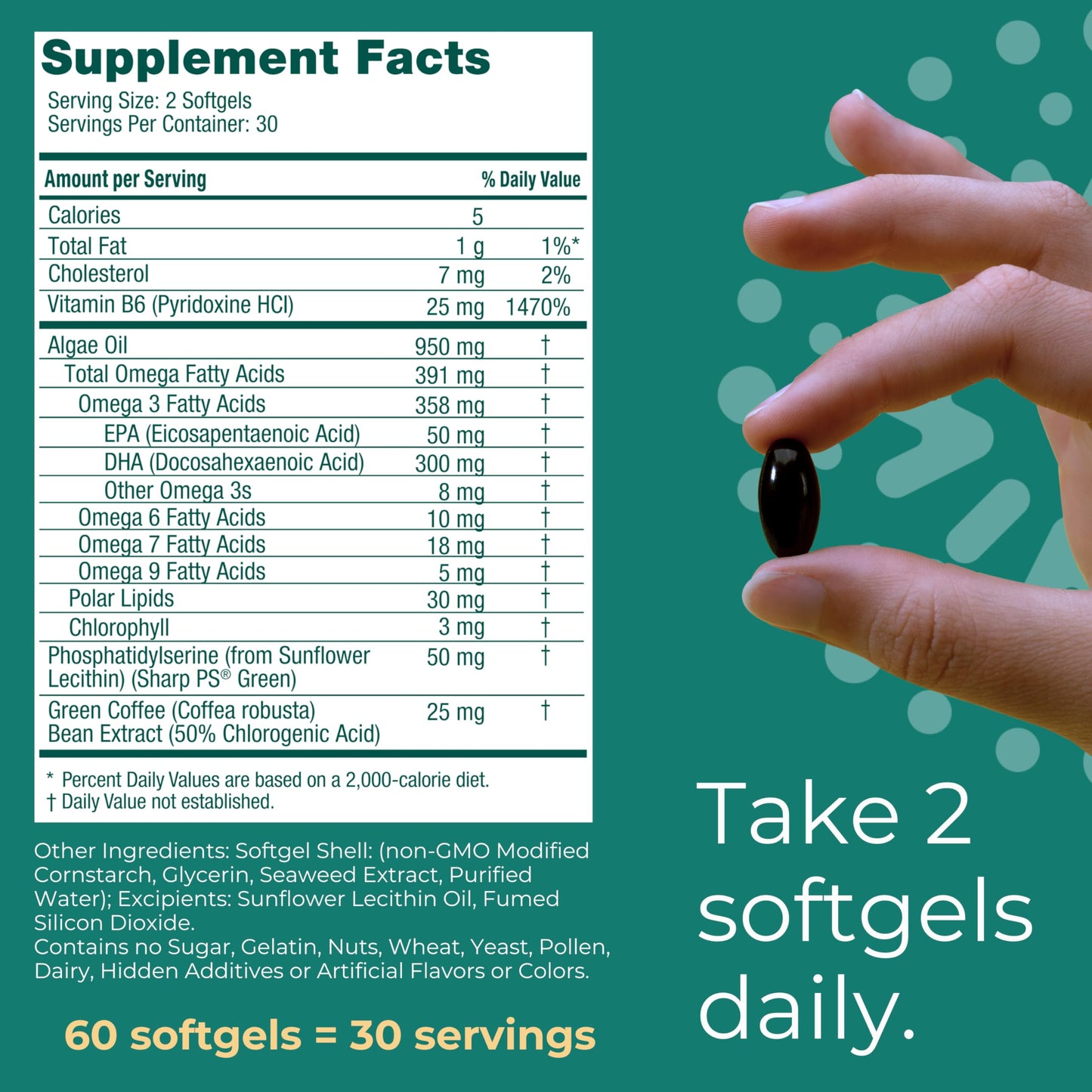 iwi life Brain Omega-3 – Vegan Algae DHA & EPA for Focus & Memory Support