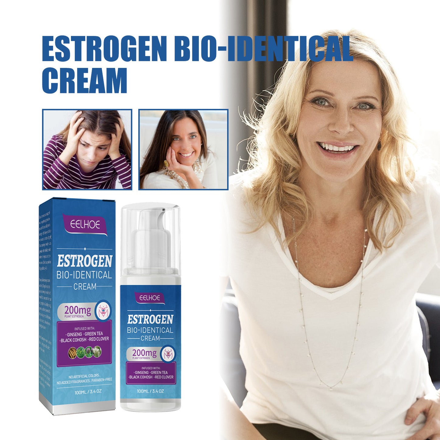 Female Menopause Tired Night Sweat Mood Fluctuation Care Cream