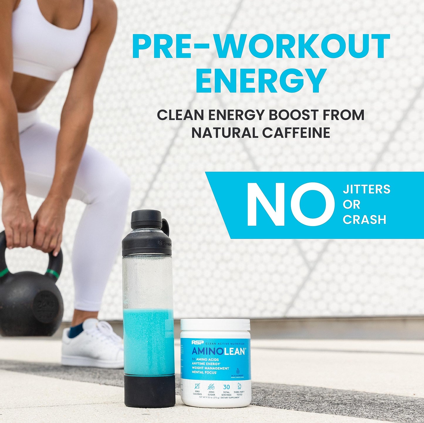 AminoLean Pre Workout – Energy & Weight Support, Pink Lemonade, 30 Ct
