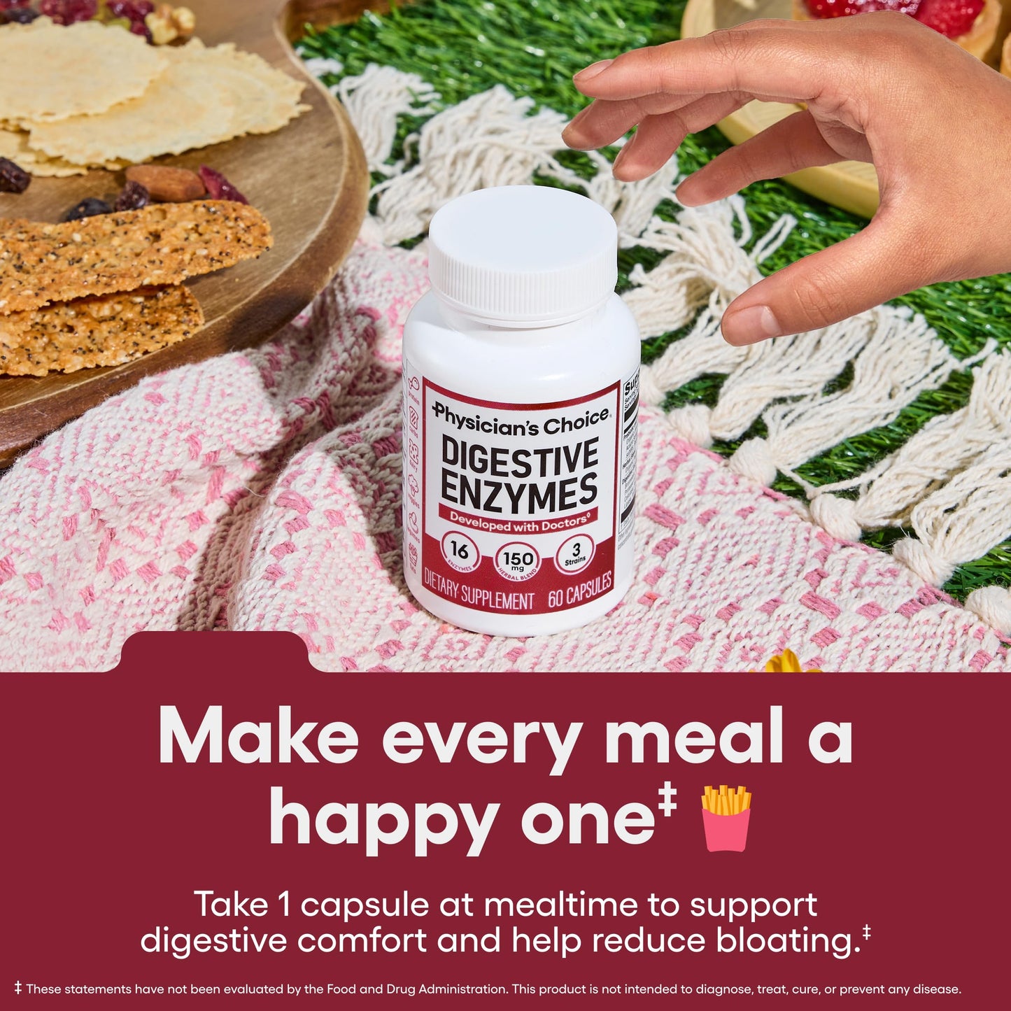 Physician's CHOICE Digestive Enzymes – Gut Health, Bloating & Probiotic Support