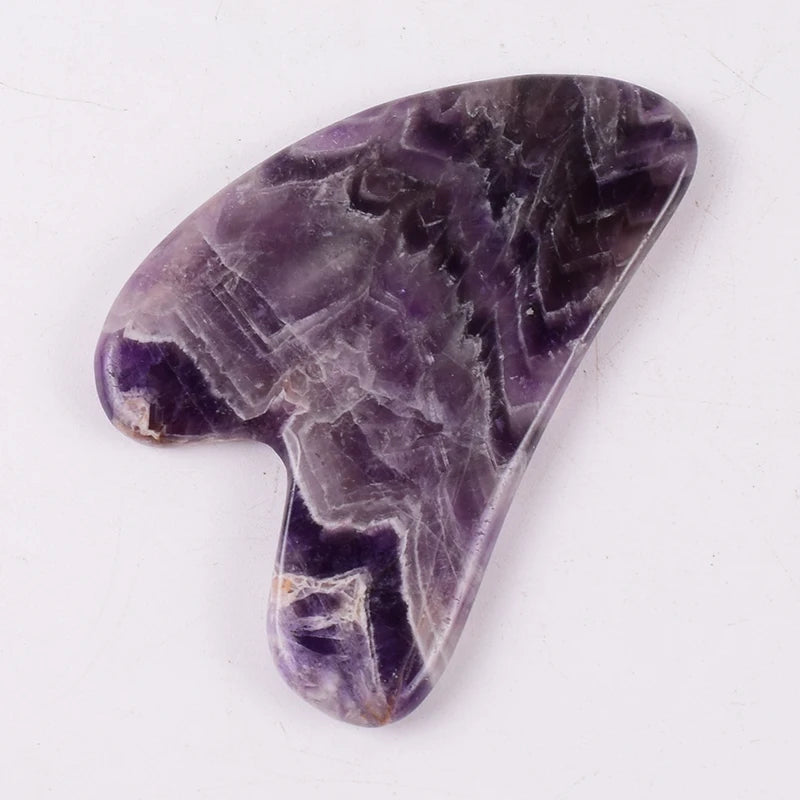 Amethyst Sawtooth Crystal Face Roller for Massage, Neck Slimming & Anti-Wrinkle Care