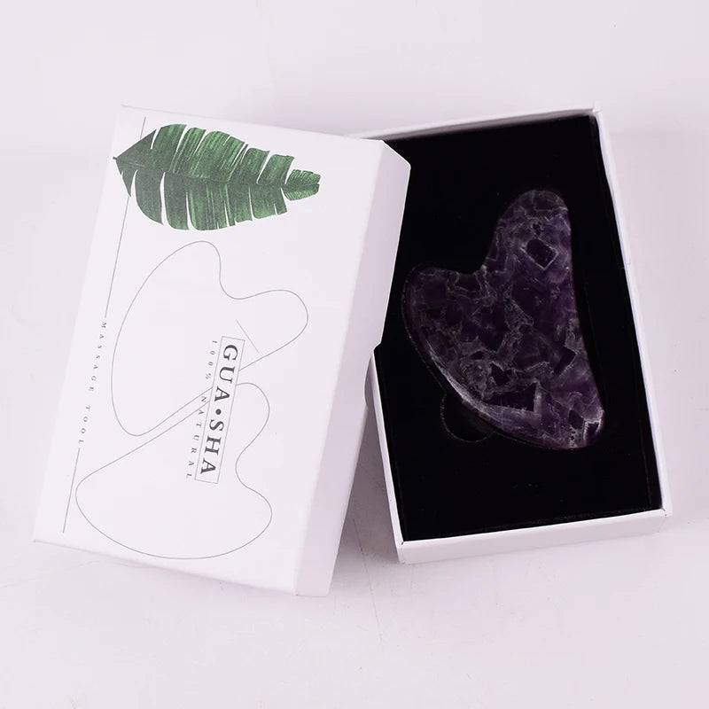 Amethyst Sawtooth Crystal Face Roller for Massage, Neck Slimming & Anti-Wrinkle Care