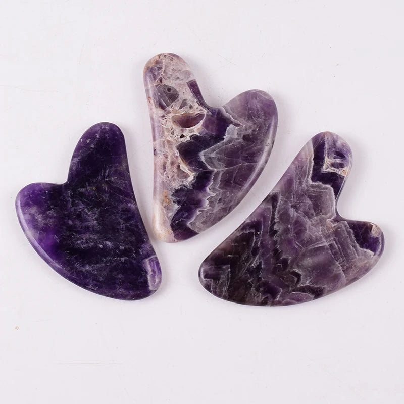 Amethyst Sawtooth Crystal Face Roller for Massage, Neck Slimming & Anti-Wrinkle Care