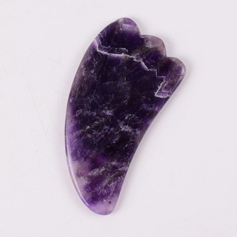 Amethyst Sawtooth Crystal Face Roller for Massage, Neck Slimming & Anti-Wrinkle Care