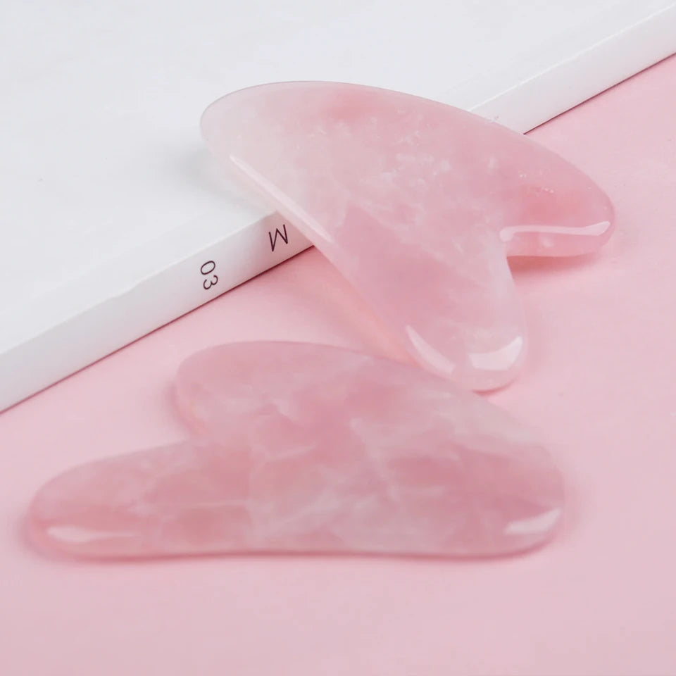 Rose Gua Sha Massage Tool – Sculpting Facial & Neck Scraper for Glowing Skin | Naturally You Balance